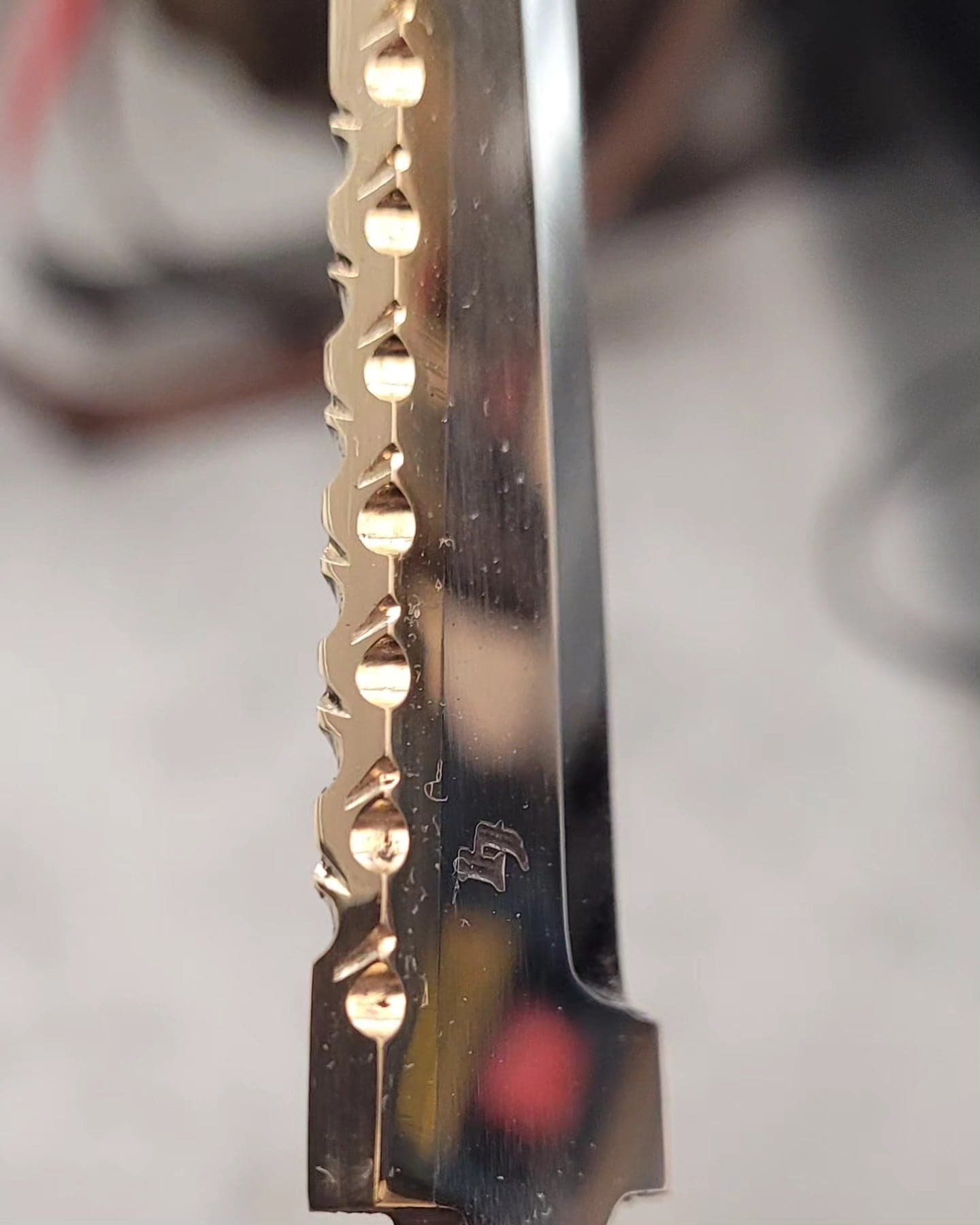 Hand-forged knife blade Halvor Jøntvedt Brass back