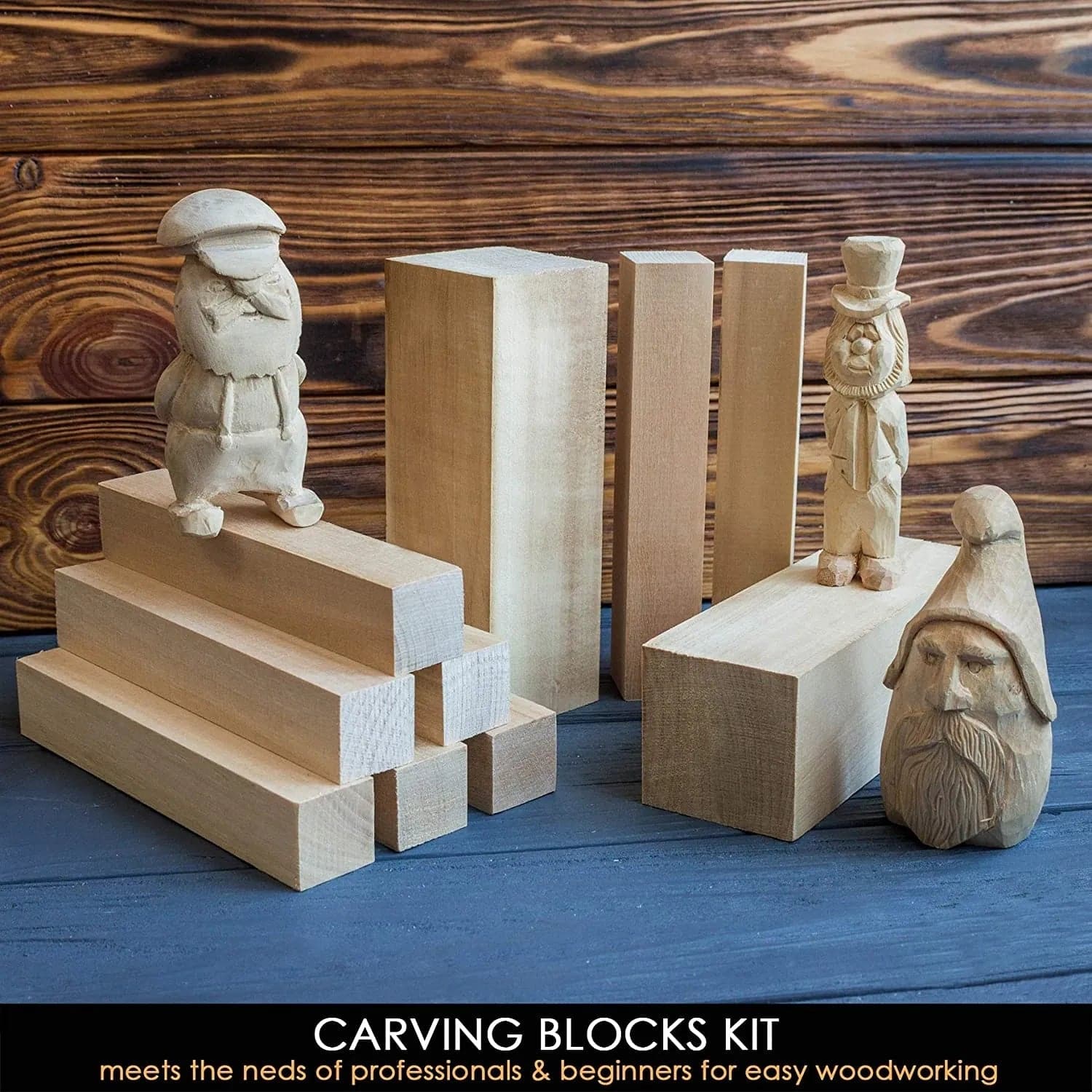 Basswood wood carving blanks 10-pack