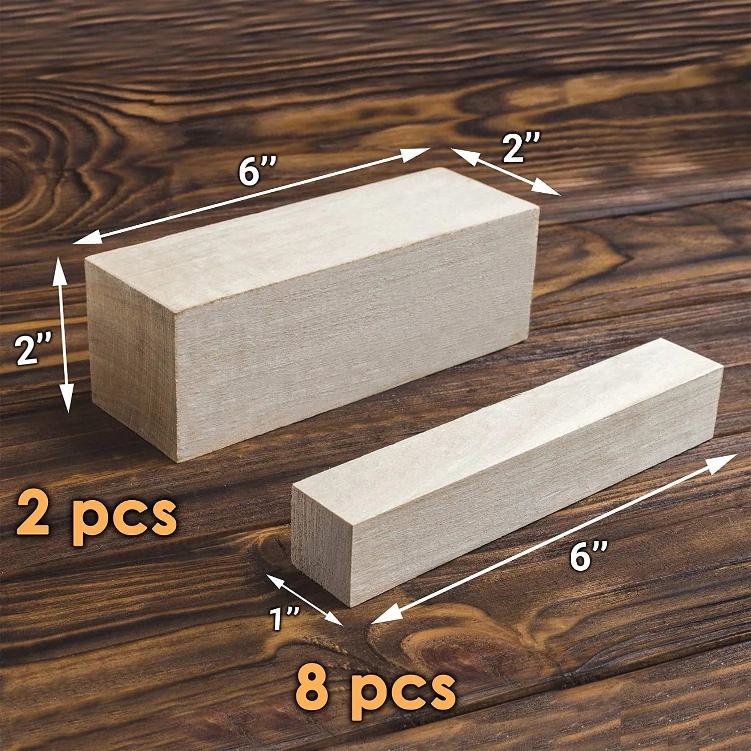 Basswood wood carving blanks 10-pack