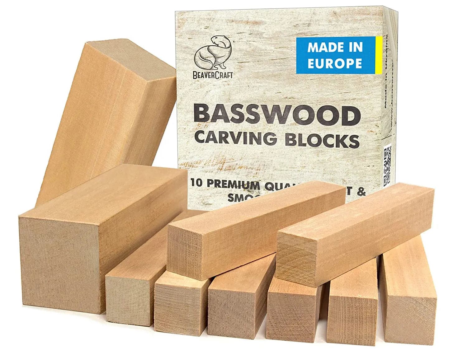 Basswood wood carving blanks 10-pack