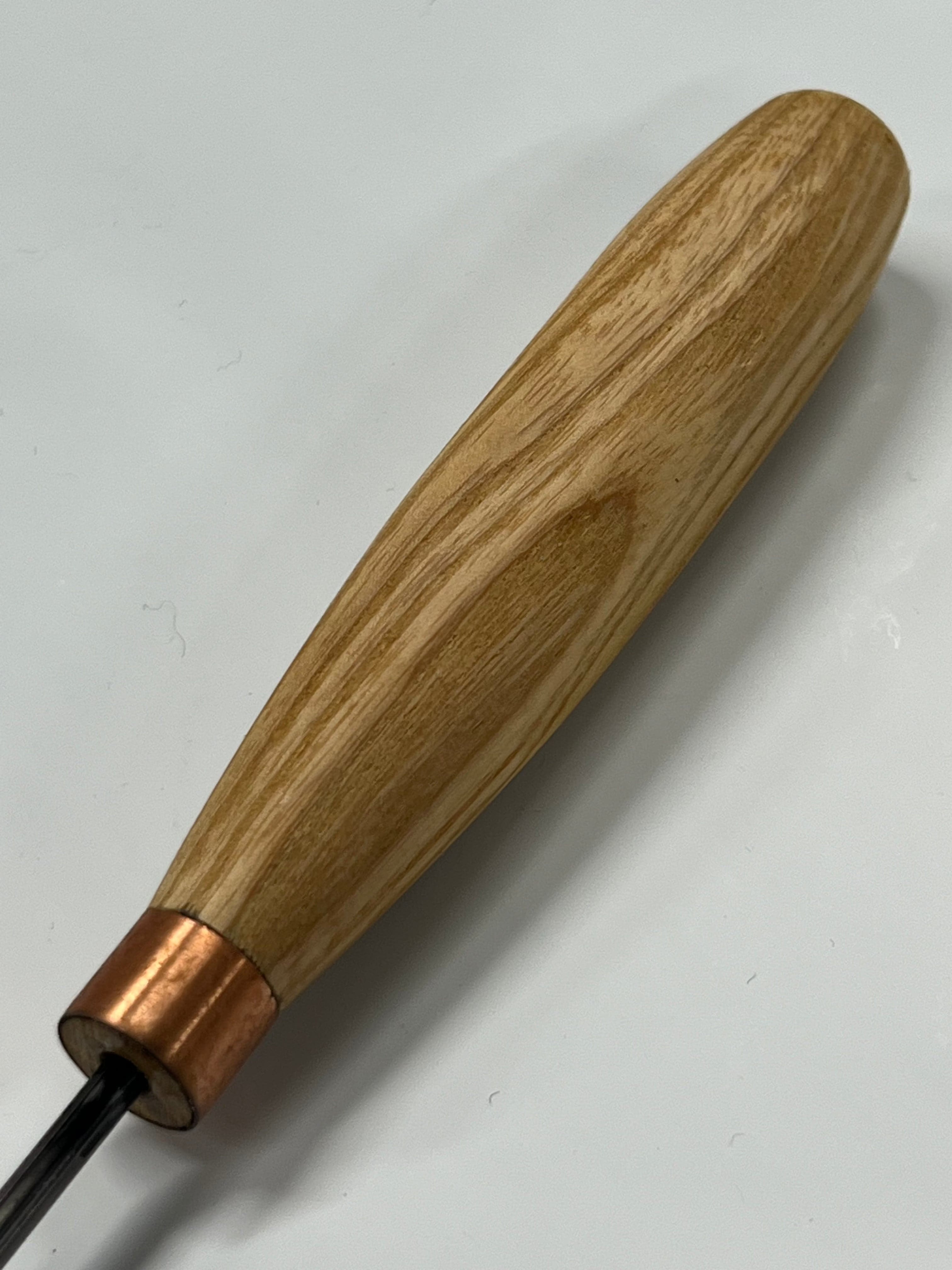Wood carving iron 80x2mm straight rounded chisel K12/02