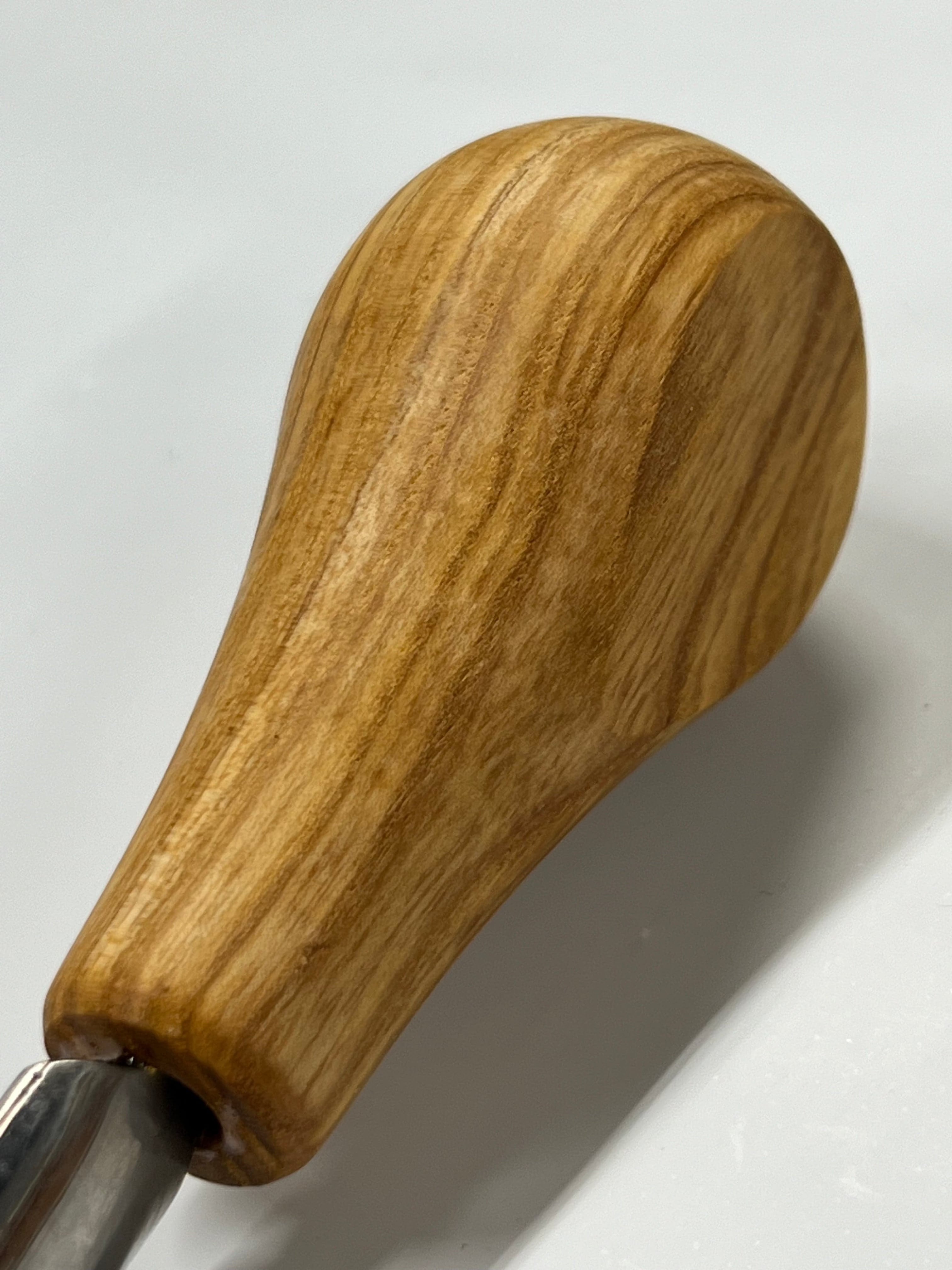 Wood carving iron 75x14mm bent rounded chisel P8a/14 w/ball handle
