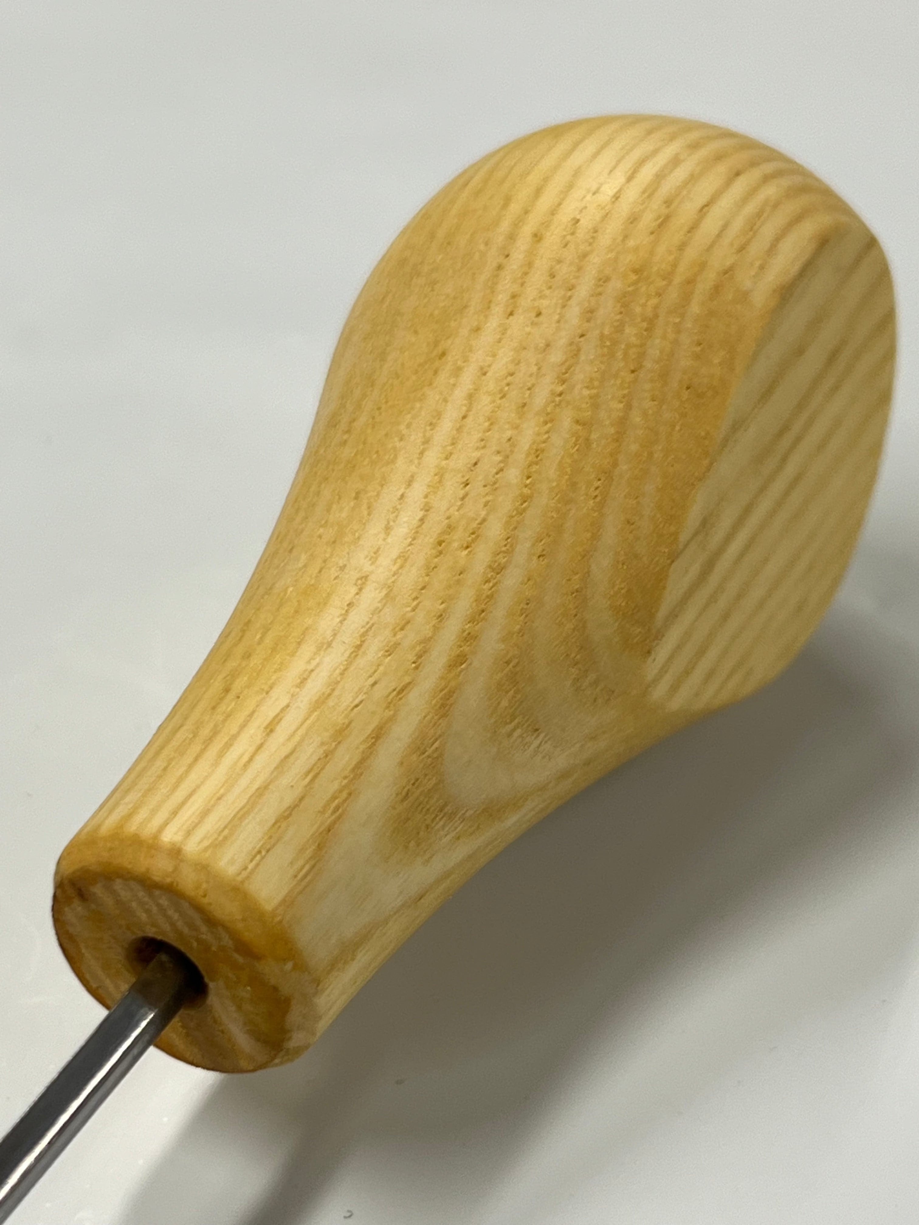Wood carving iron 75x2mm straight rounded chisel P10/02 w/ball handle