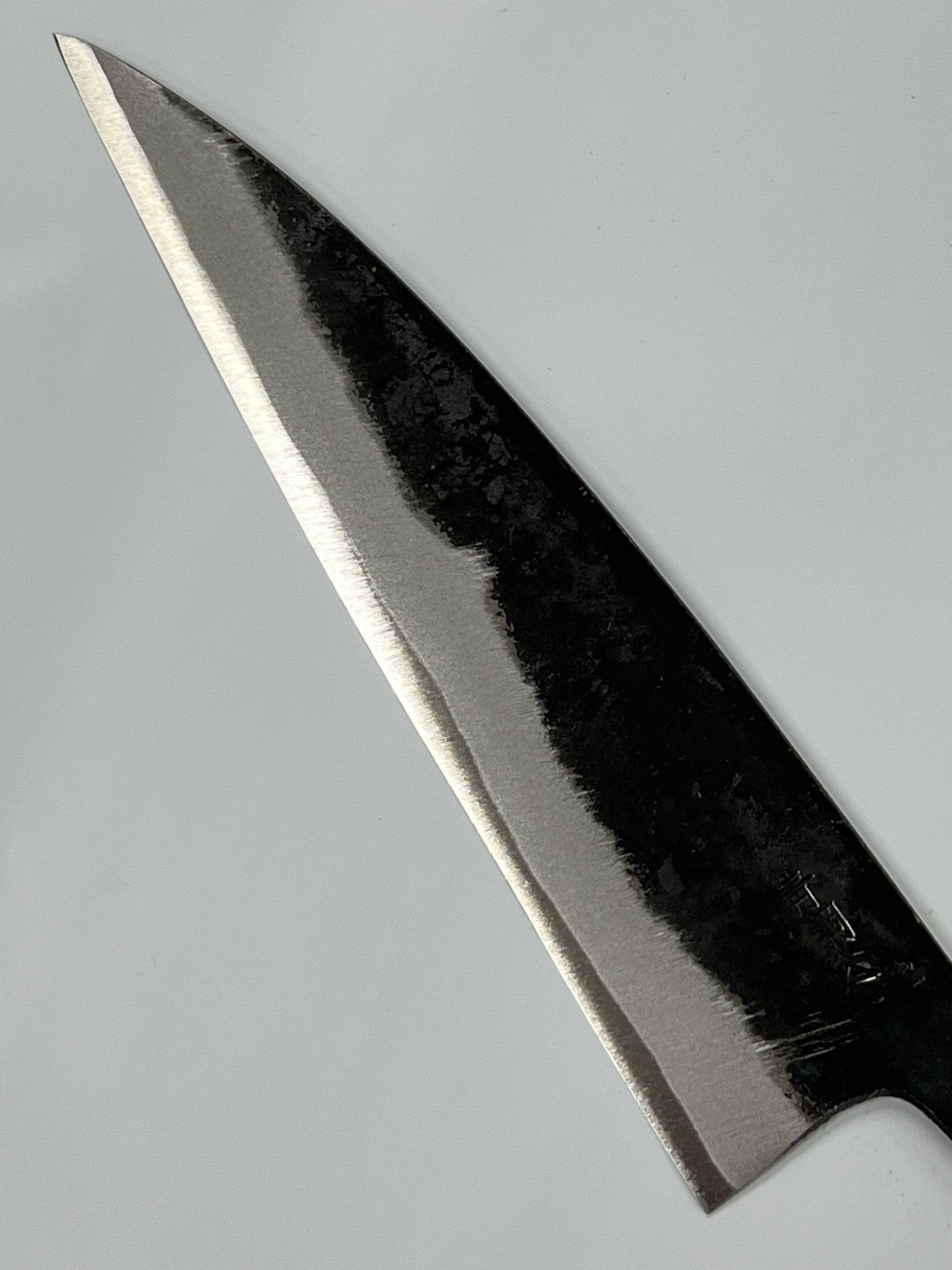 Kurouchi Petty 90 Blue 2 Japanese hand-forged knife blade