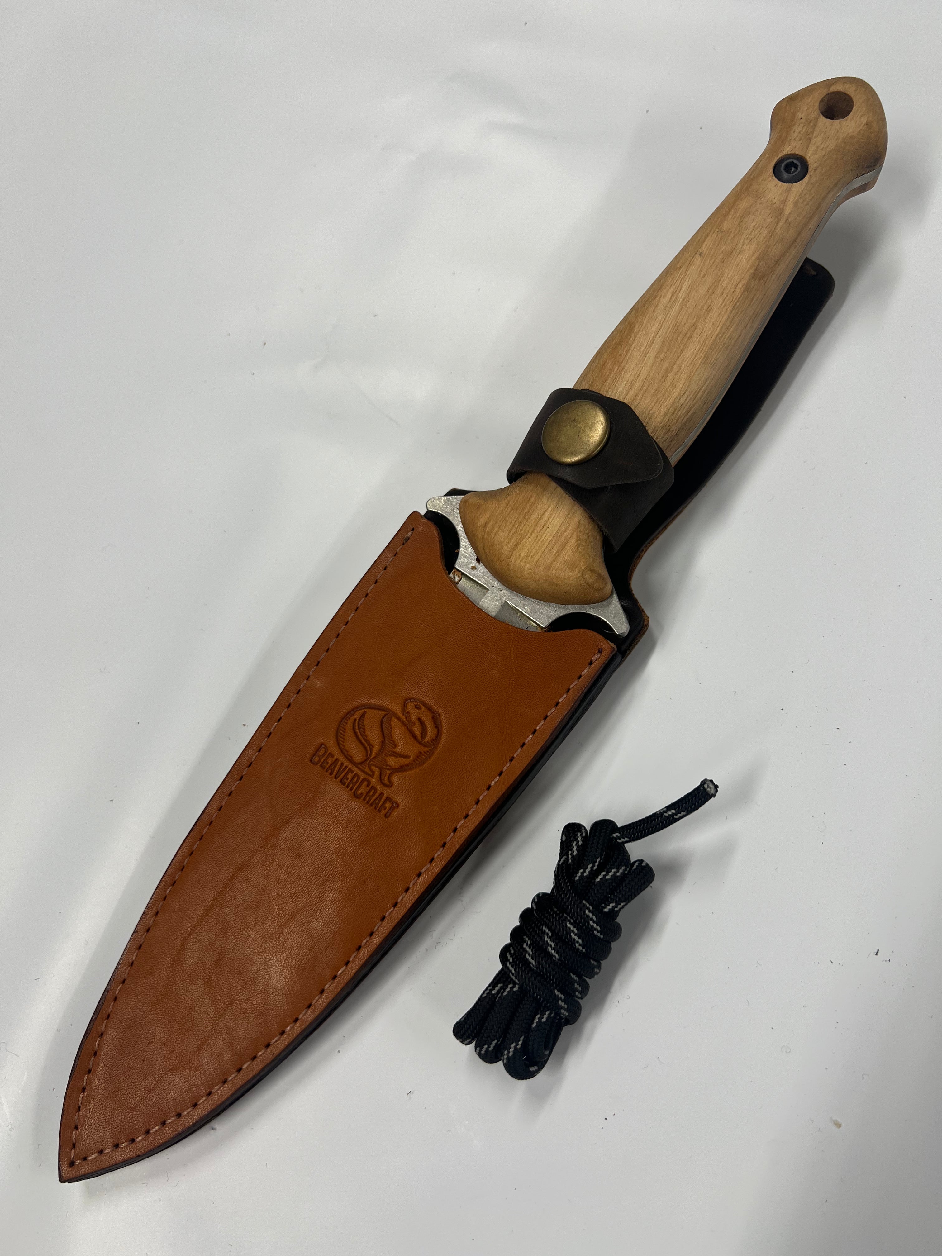 Ukrainian Dagger Tactical TLK2 Knife with Leather Sheath