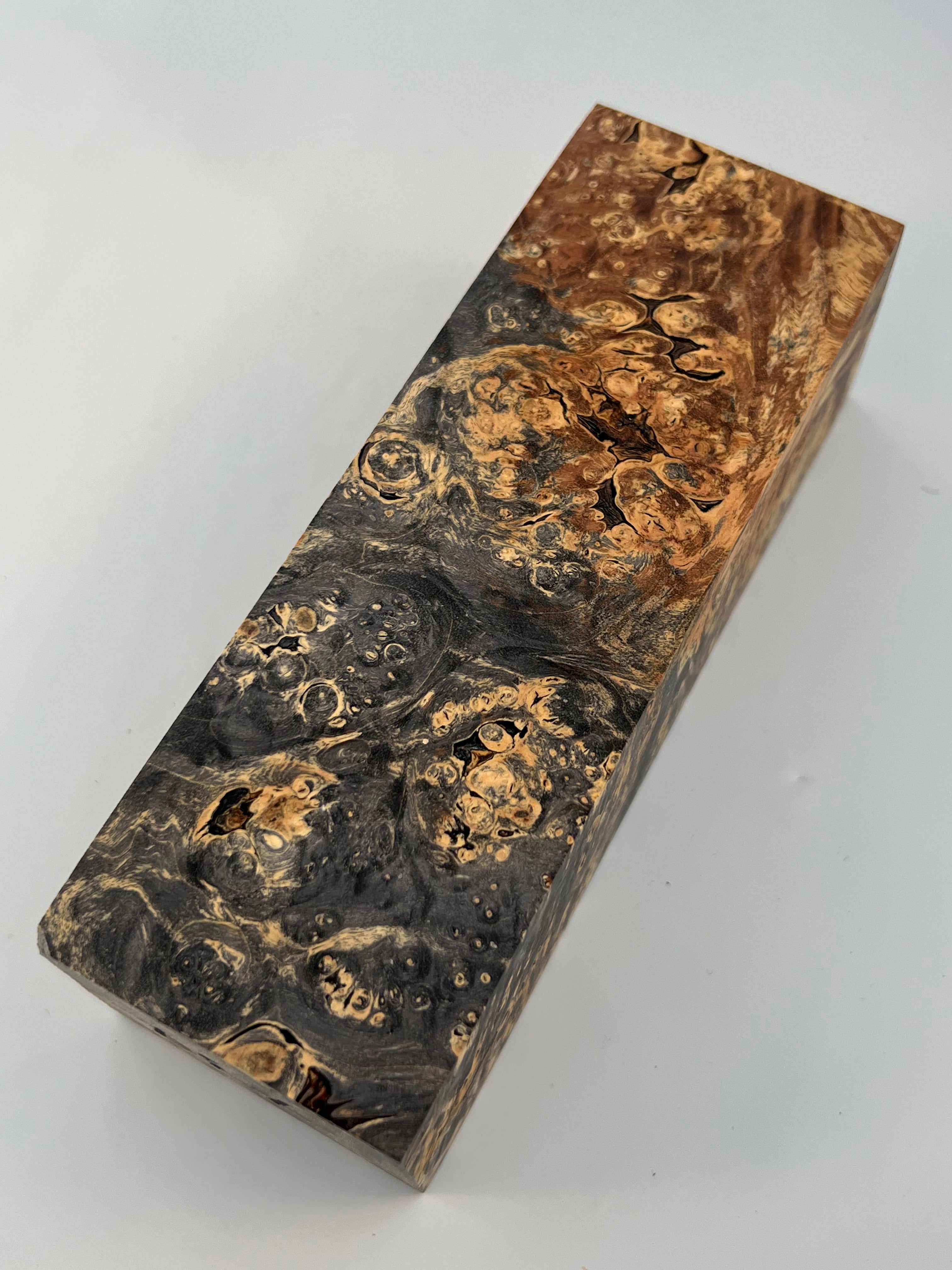 Stabilized shaft blank wood and green resin block B-72