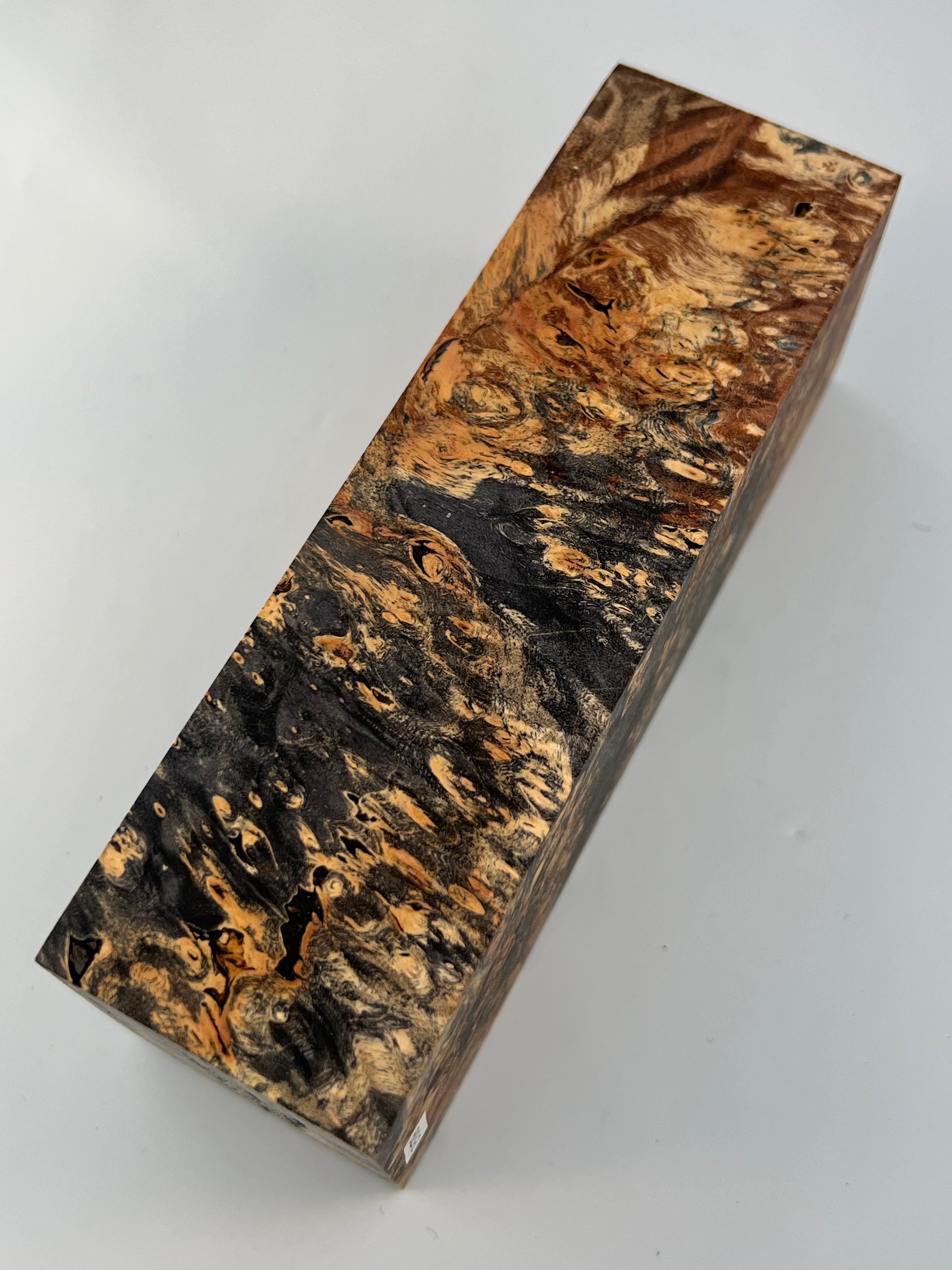 Stabilized shaft blank wood and green resin block B-72