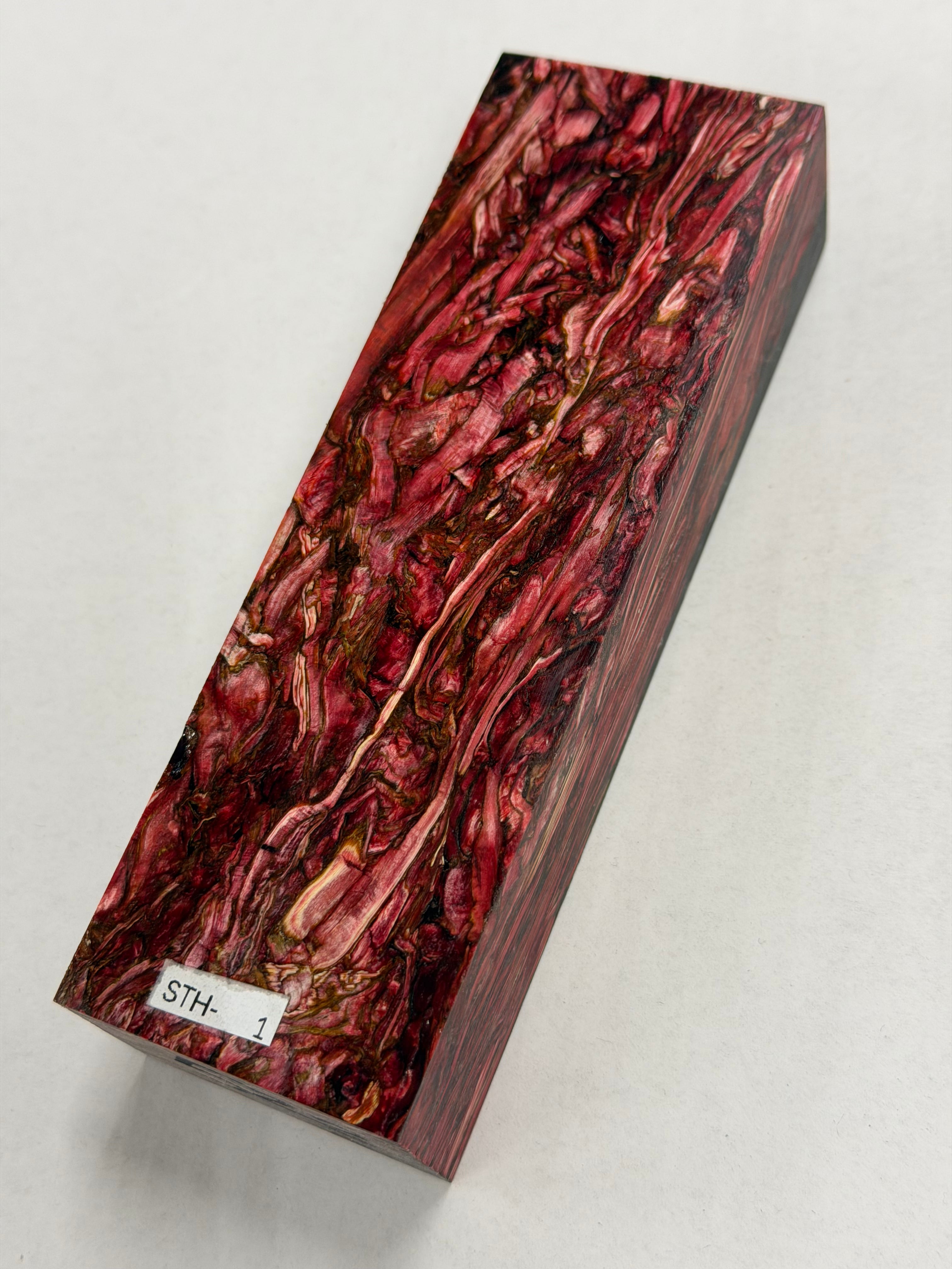 Stabilized shaft blank wood and green resin block B-72