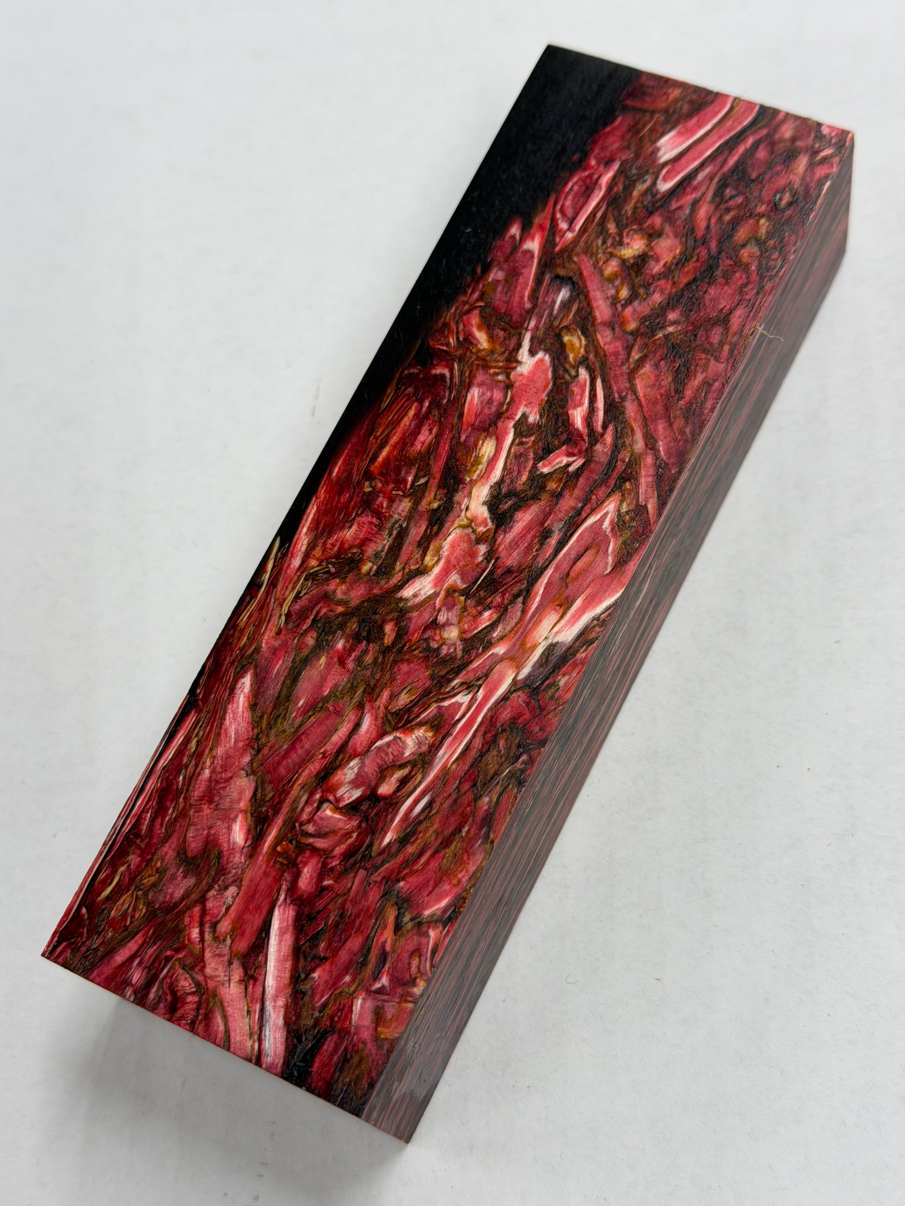 Stabilized shaft blank wood and green resin block B-72