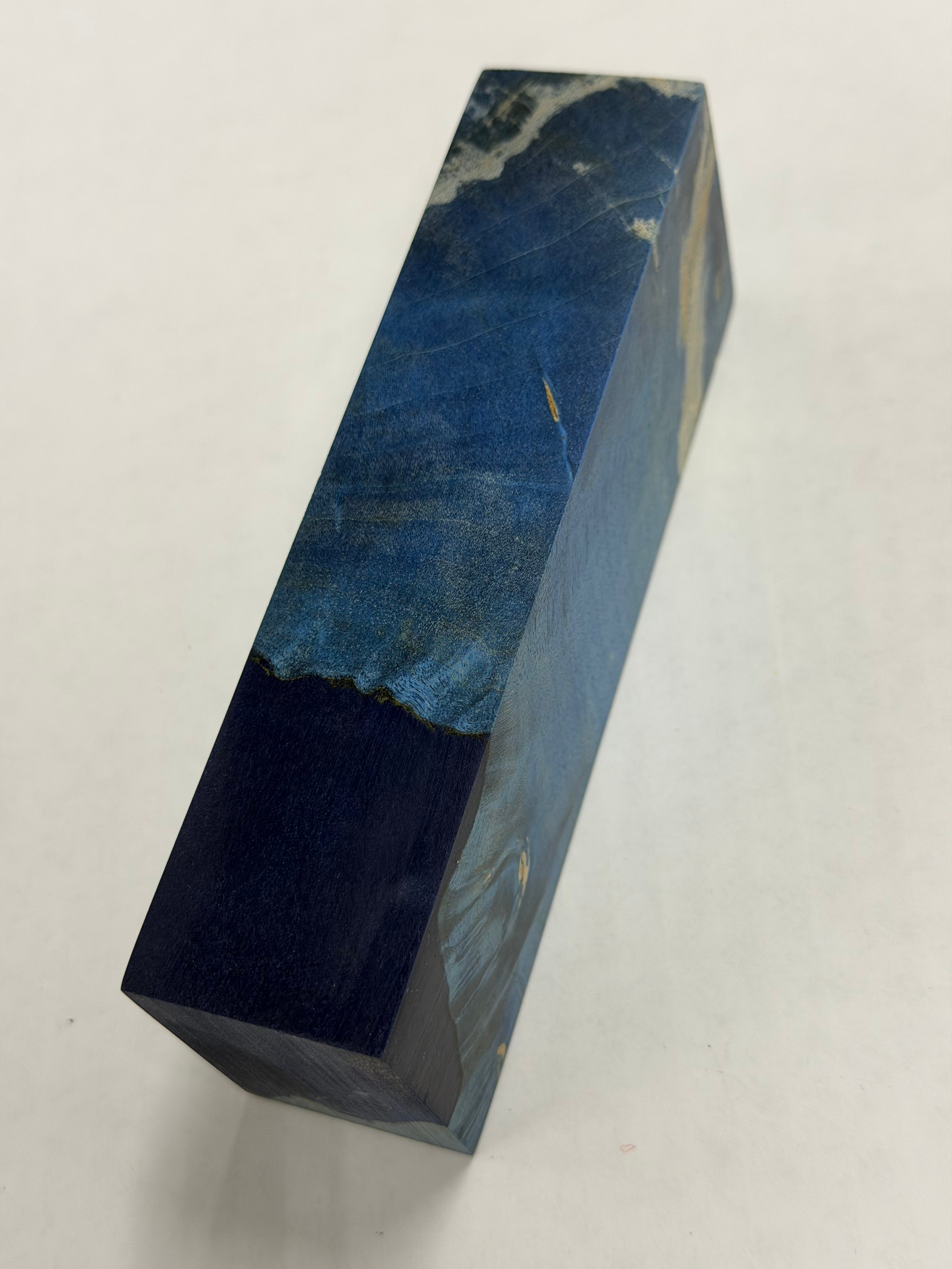 Stabilized shaft blank wood and green resin block B-72