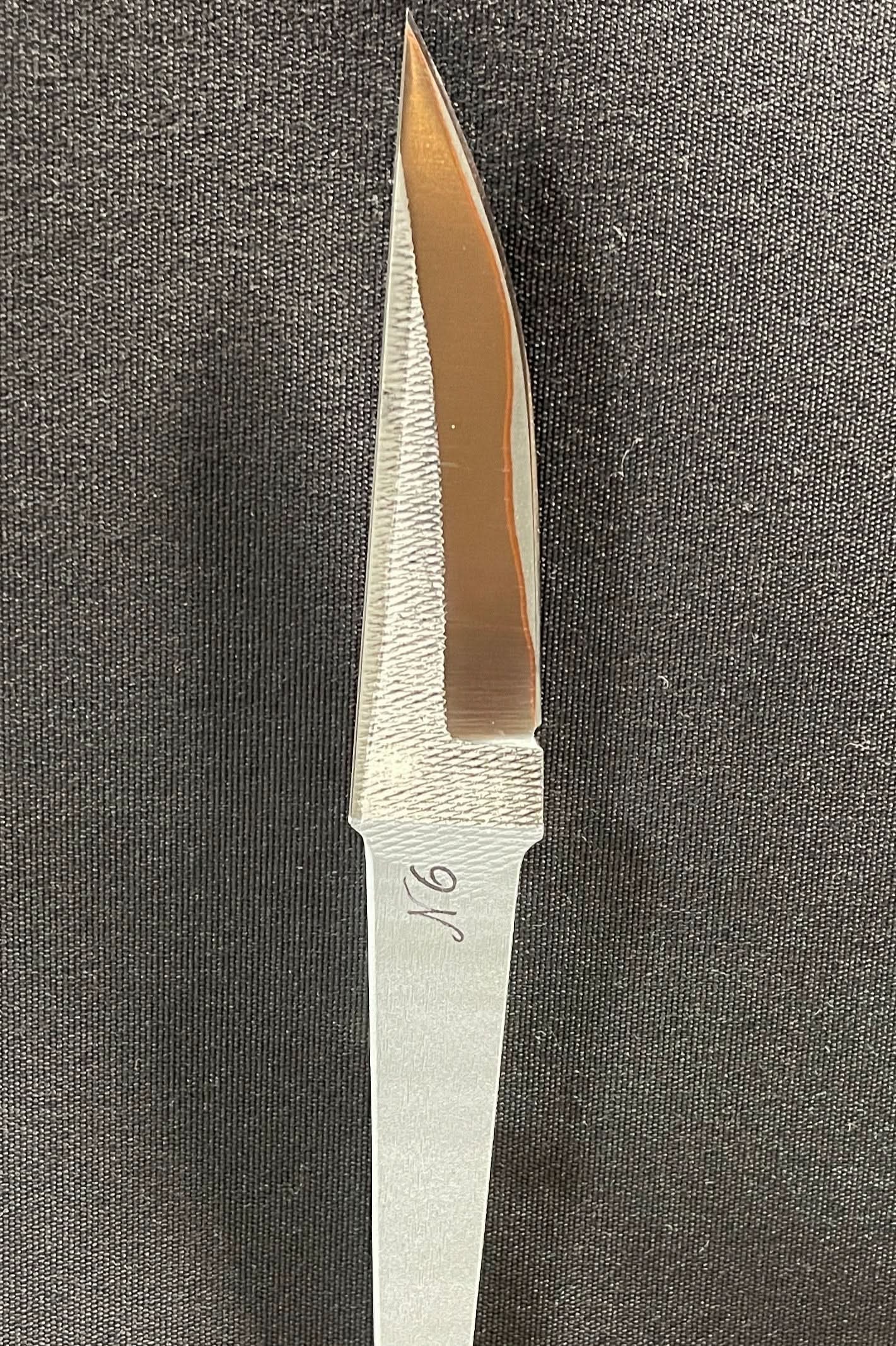 Hand-forged laminated knife blade - Copper San Mai - Vladyslav Chulan VCSM No. 6