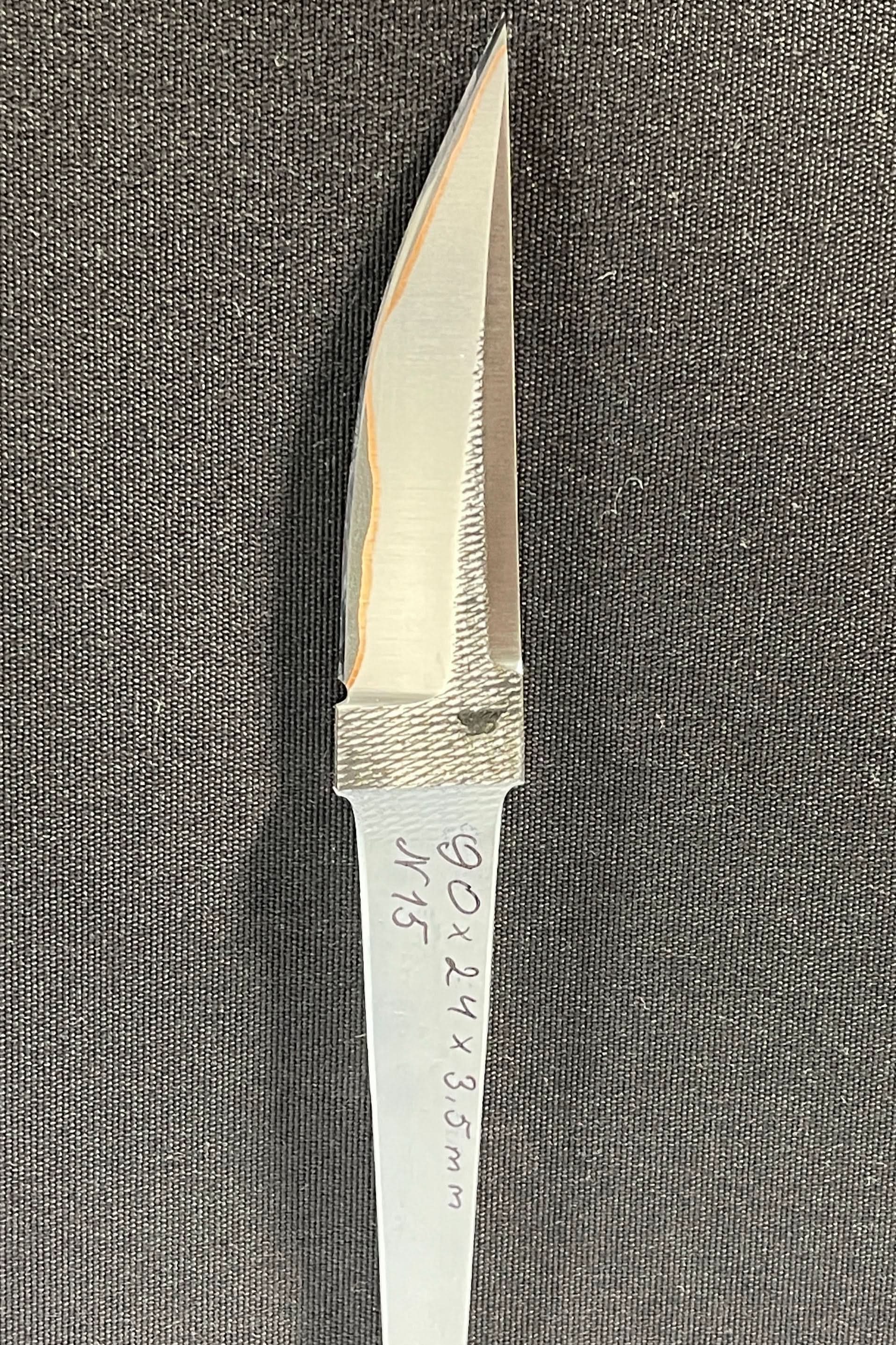 Hand-forged laminated knife blade - Copper San Mai - Vladyslav Chulan VCSM No. 15