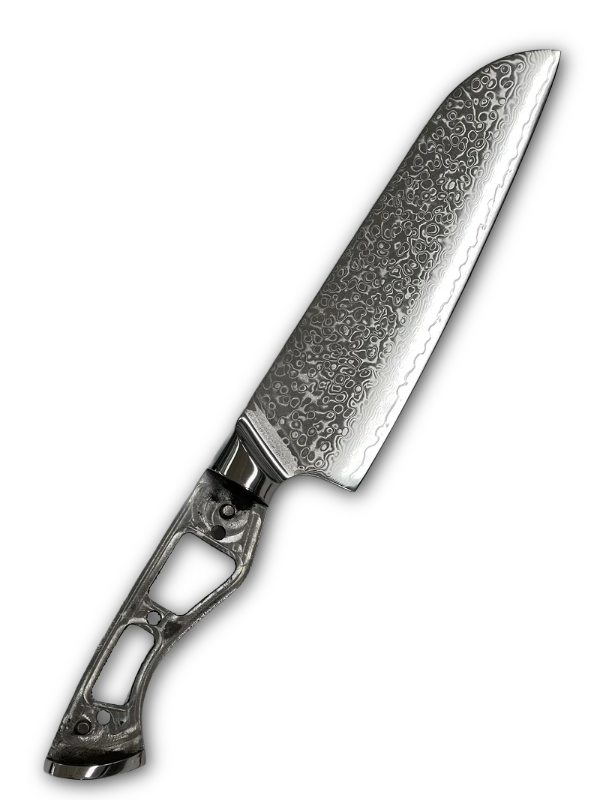 Santoku - VG10 Damask Chef's knife 8" full tang with sockets