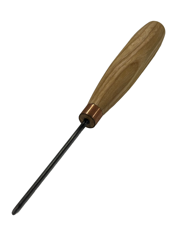 Wood carving iron 80x2mm straight rounded chisel K12/02