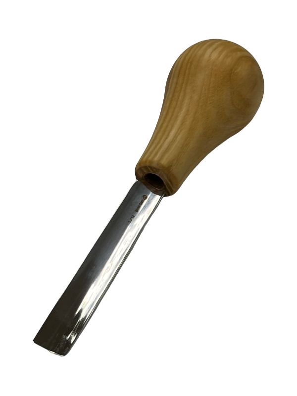 Wood carving iron 75x12mm straight rounded chisel P5/12 w/ball handle