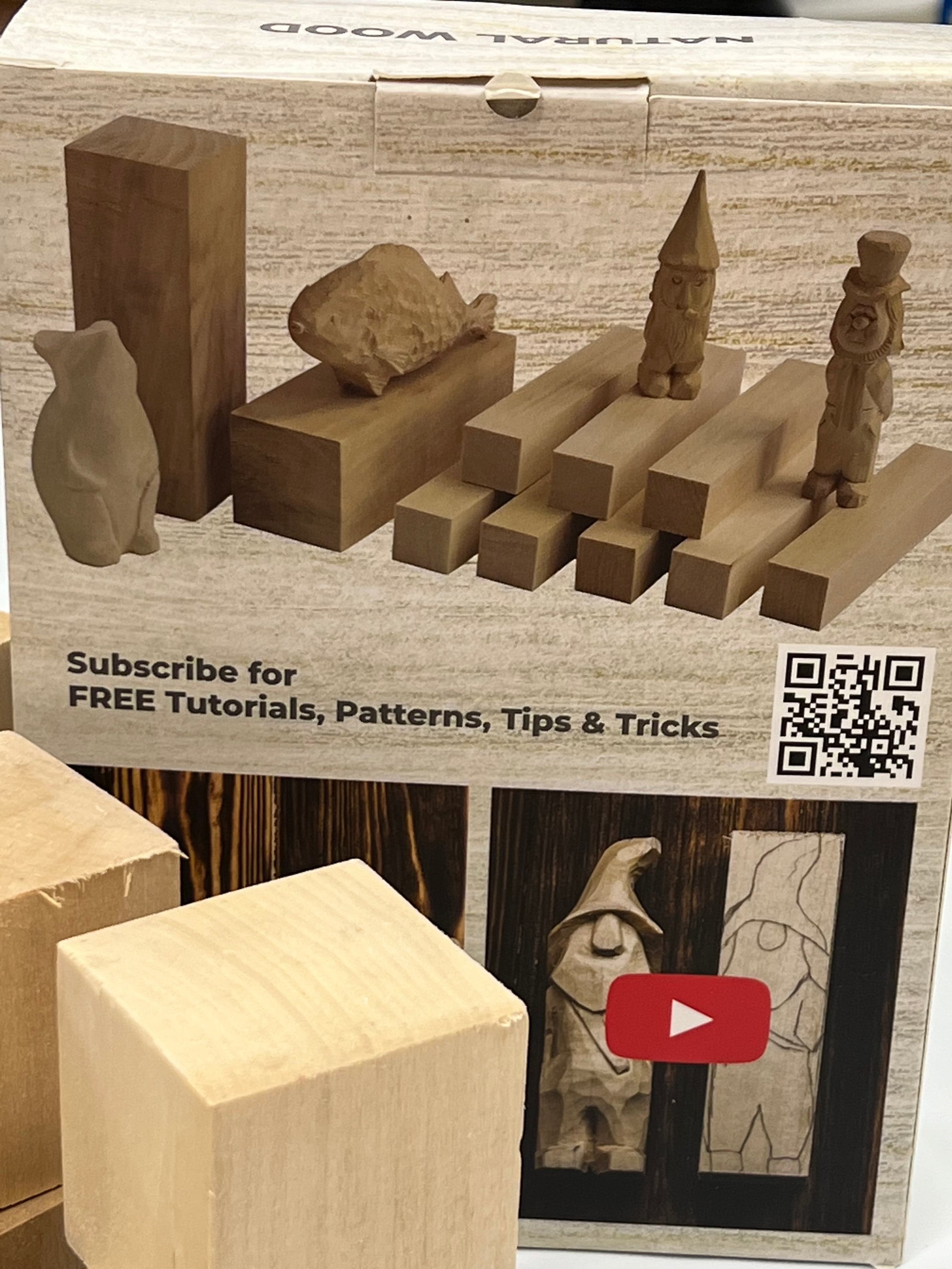 Basswood wood carving blanks BW18 18-pack from Beaver Craft