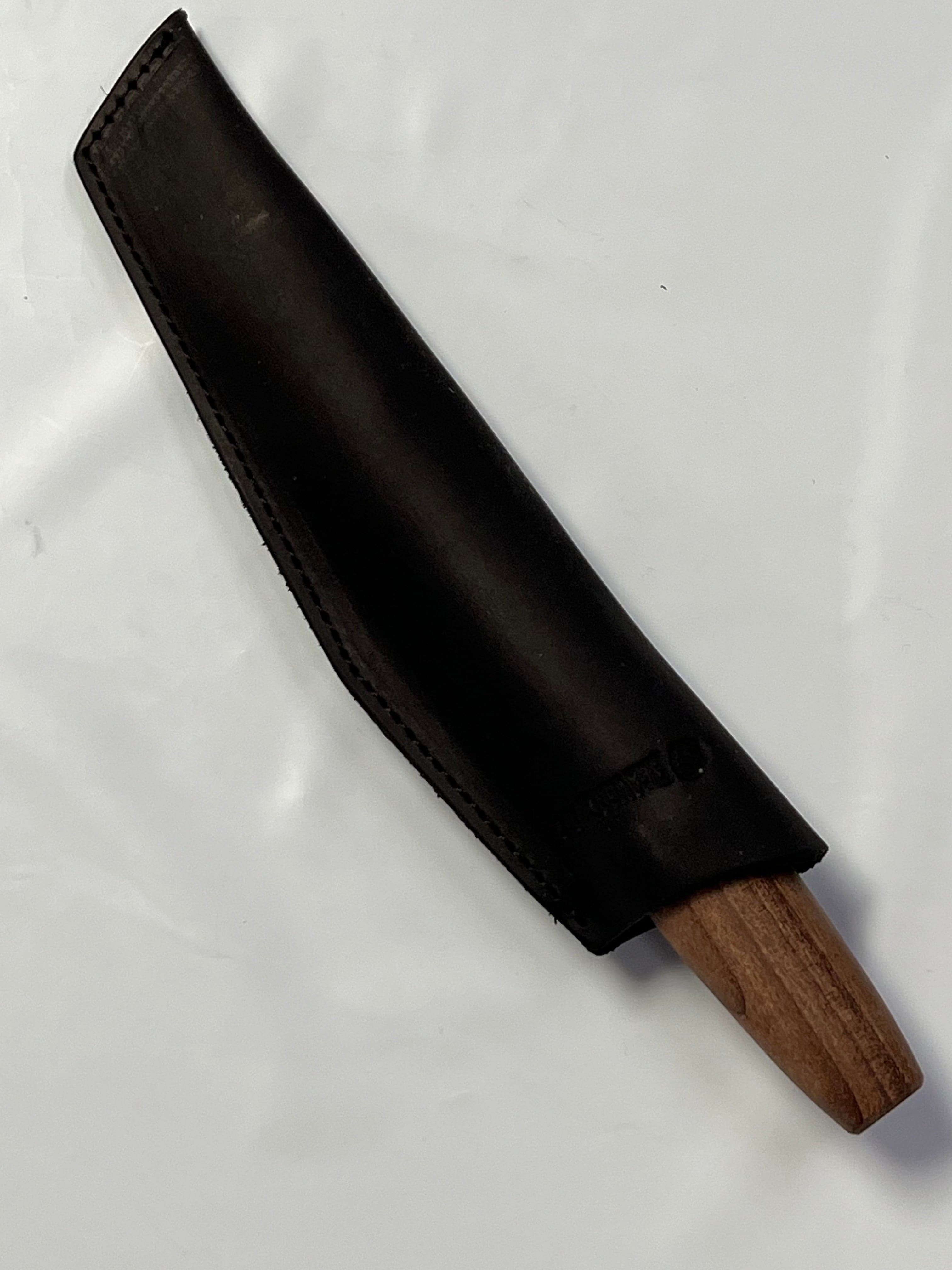 Wood carving knife 78mm C4X with leather sheath Beaver Craft