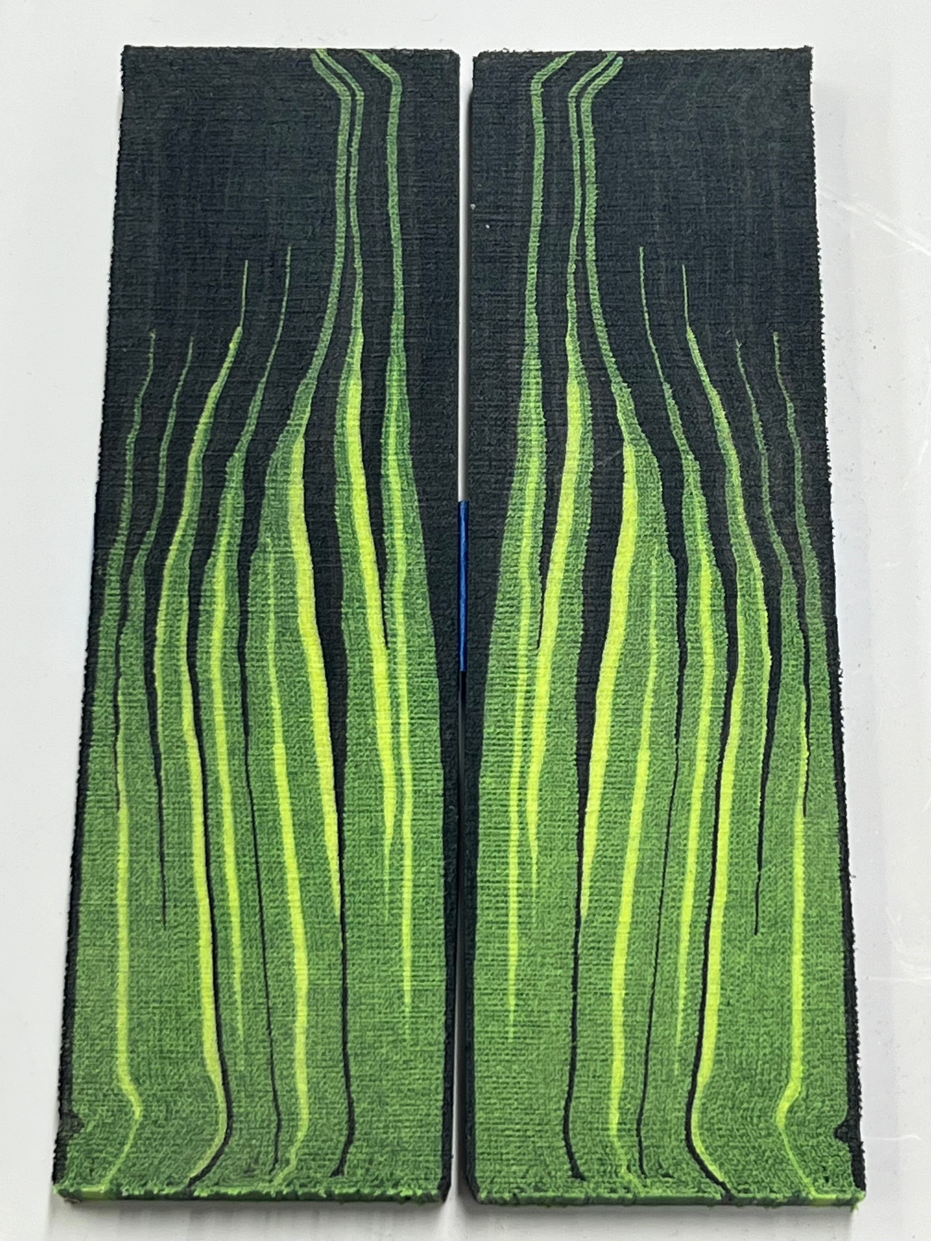 Micarta Matrix Flame (set of 2 plates)