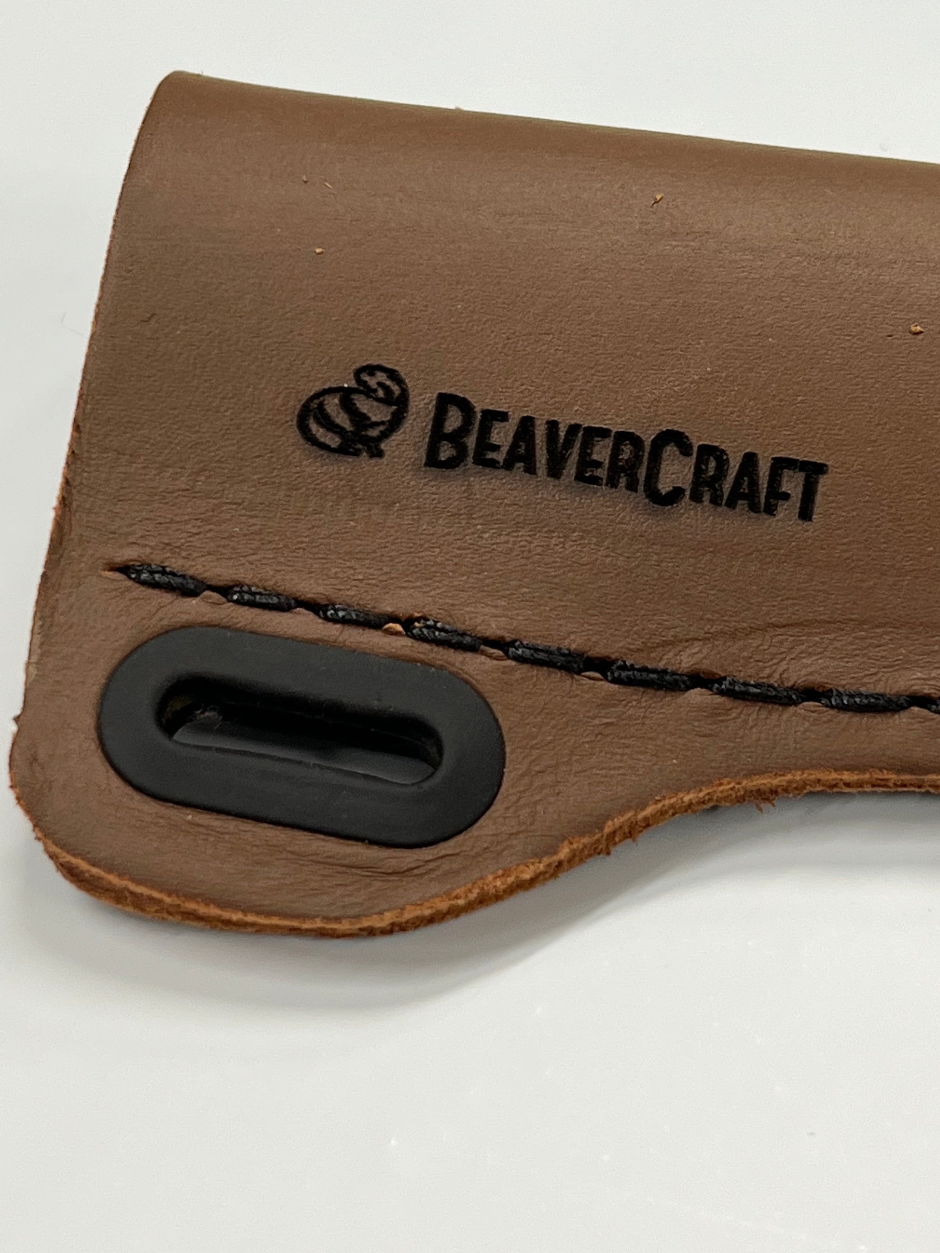 Knife sheath in leather SH1 Beaver Craft