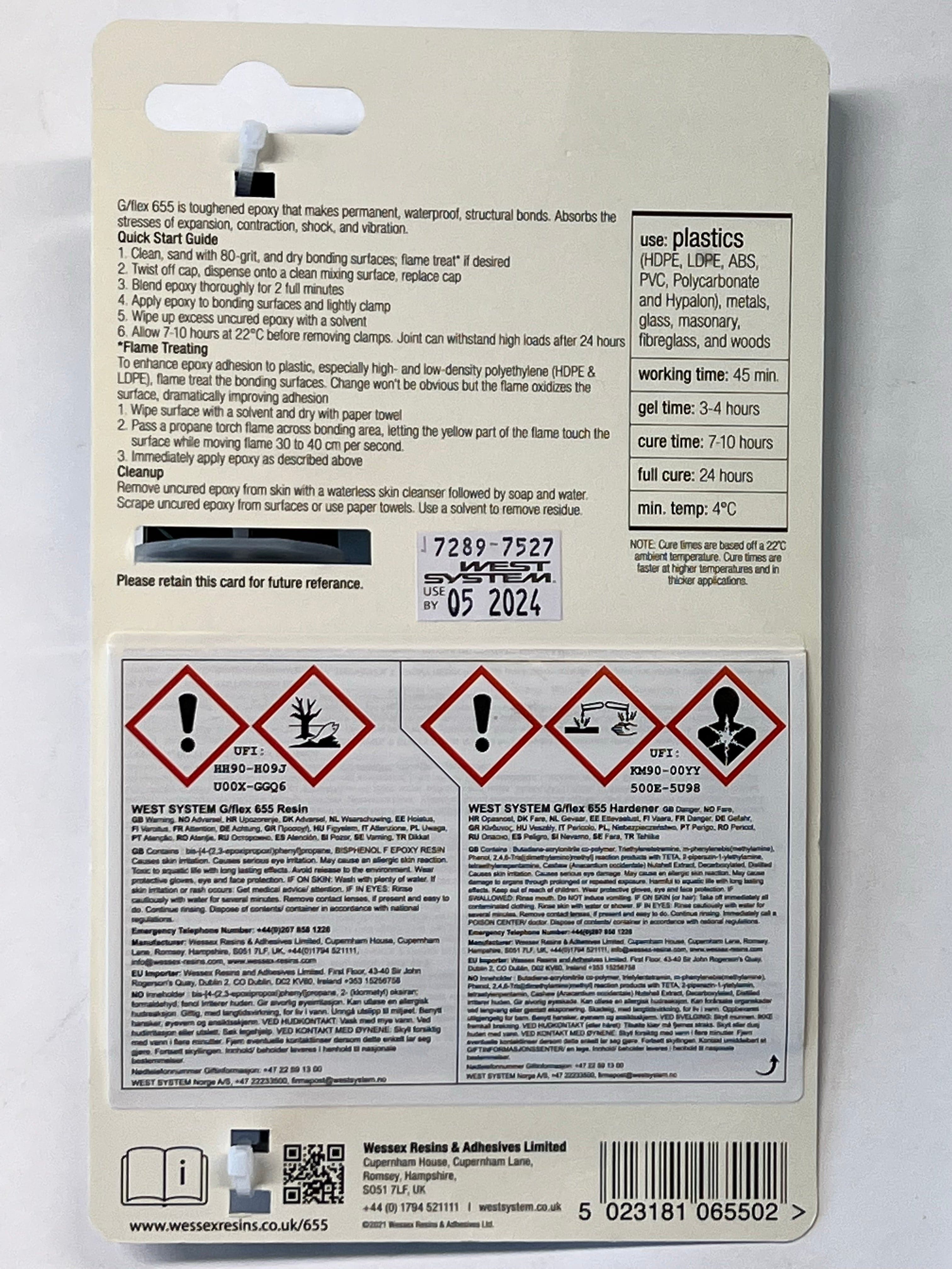 G/flex 655 Shockproof Thickened Epoxy Glue Syringe 25ml
