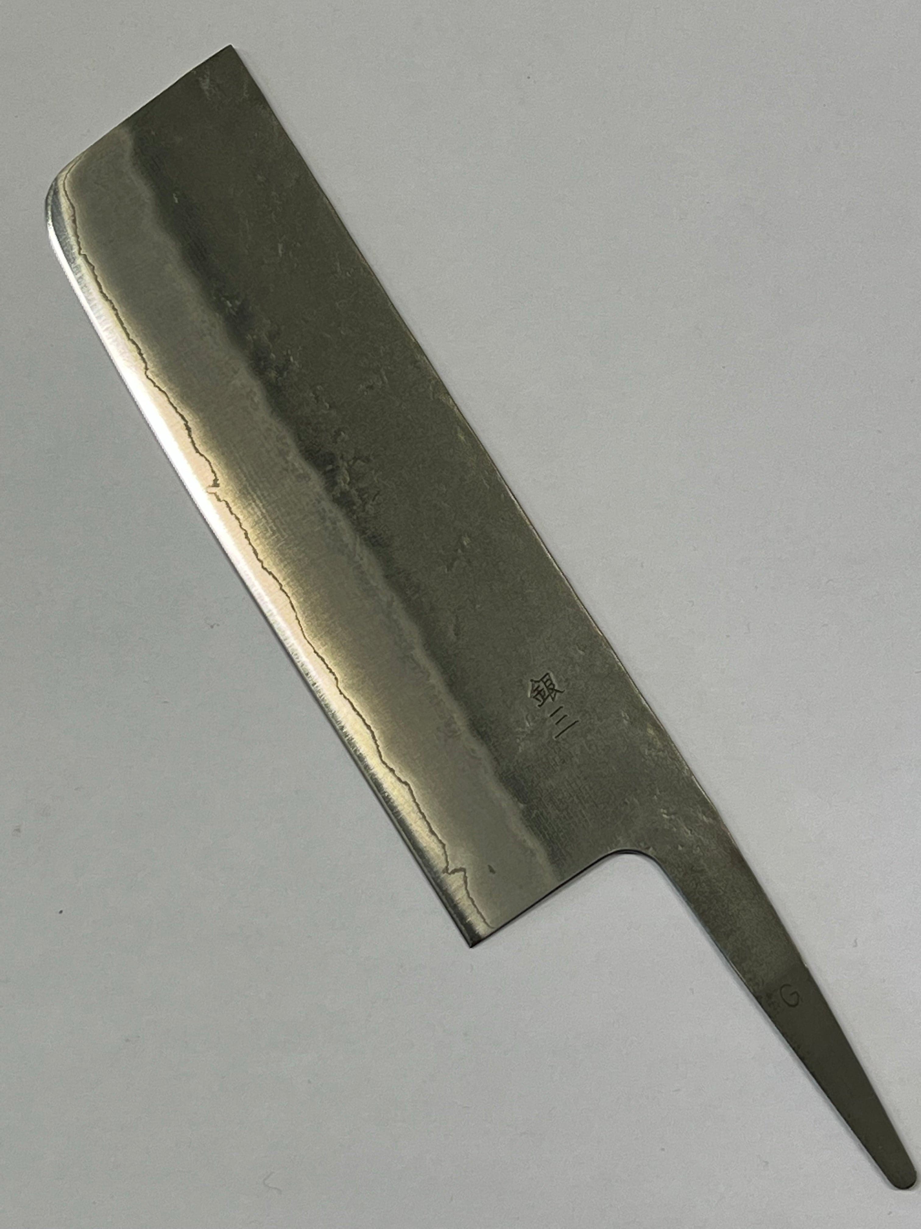 Nakiri 165 Silver3 Japanese hand-forged knife blade