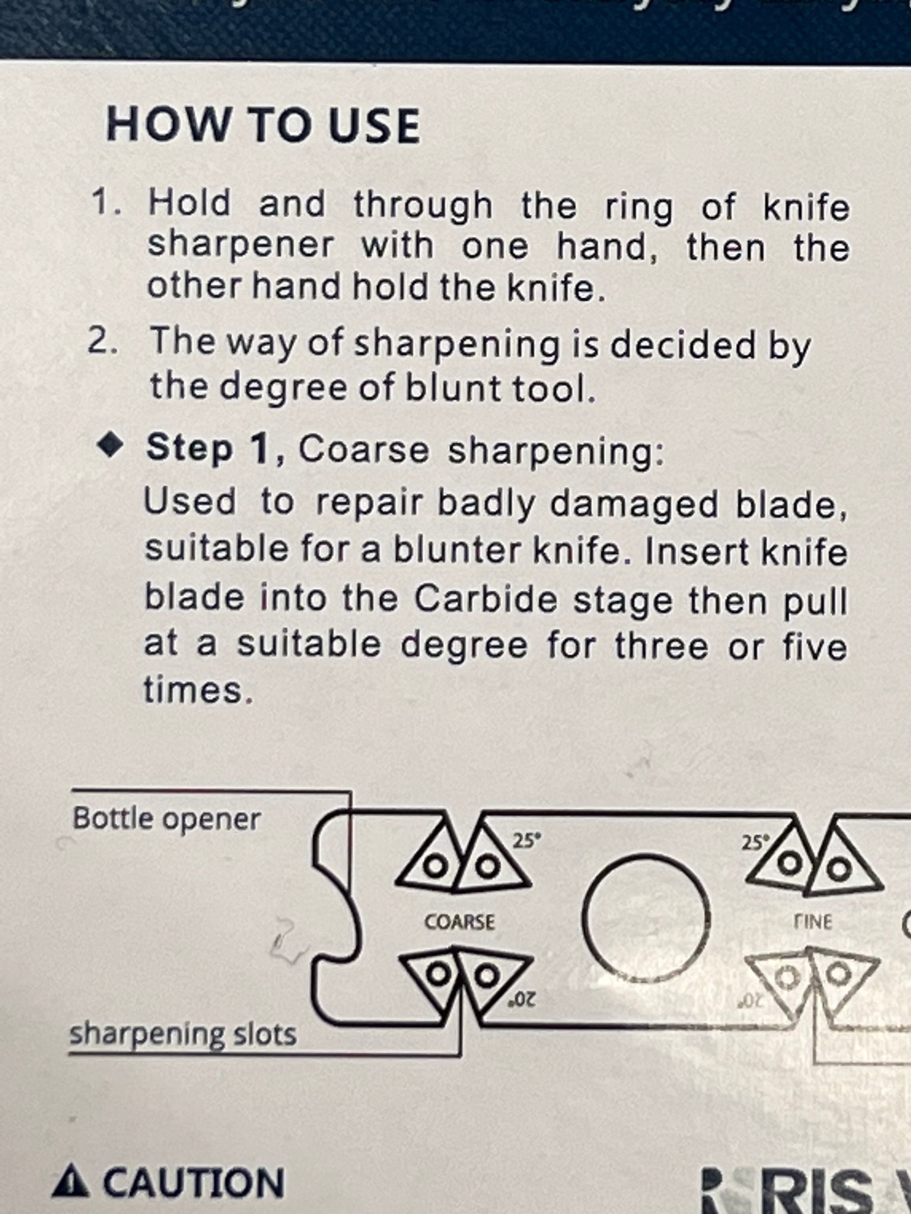 Quick sharpener Turn knife sharpener 20/25 degrees