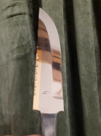 Hand-forged knife blade Halvor Jøntvedt Brass back