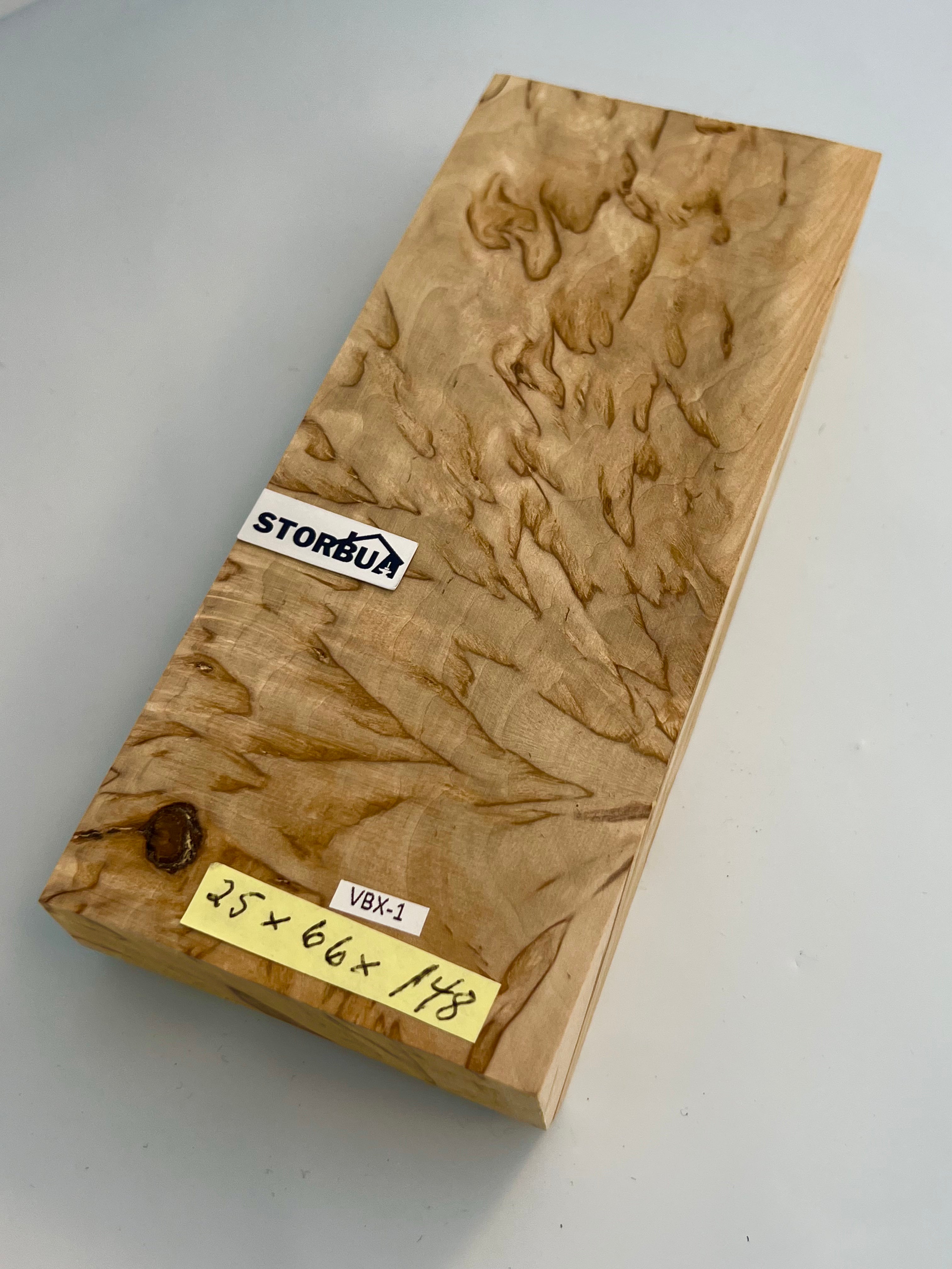 Valbjørk Masur birch VBX-1; 25x66x148mm