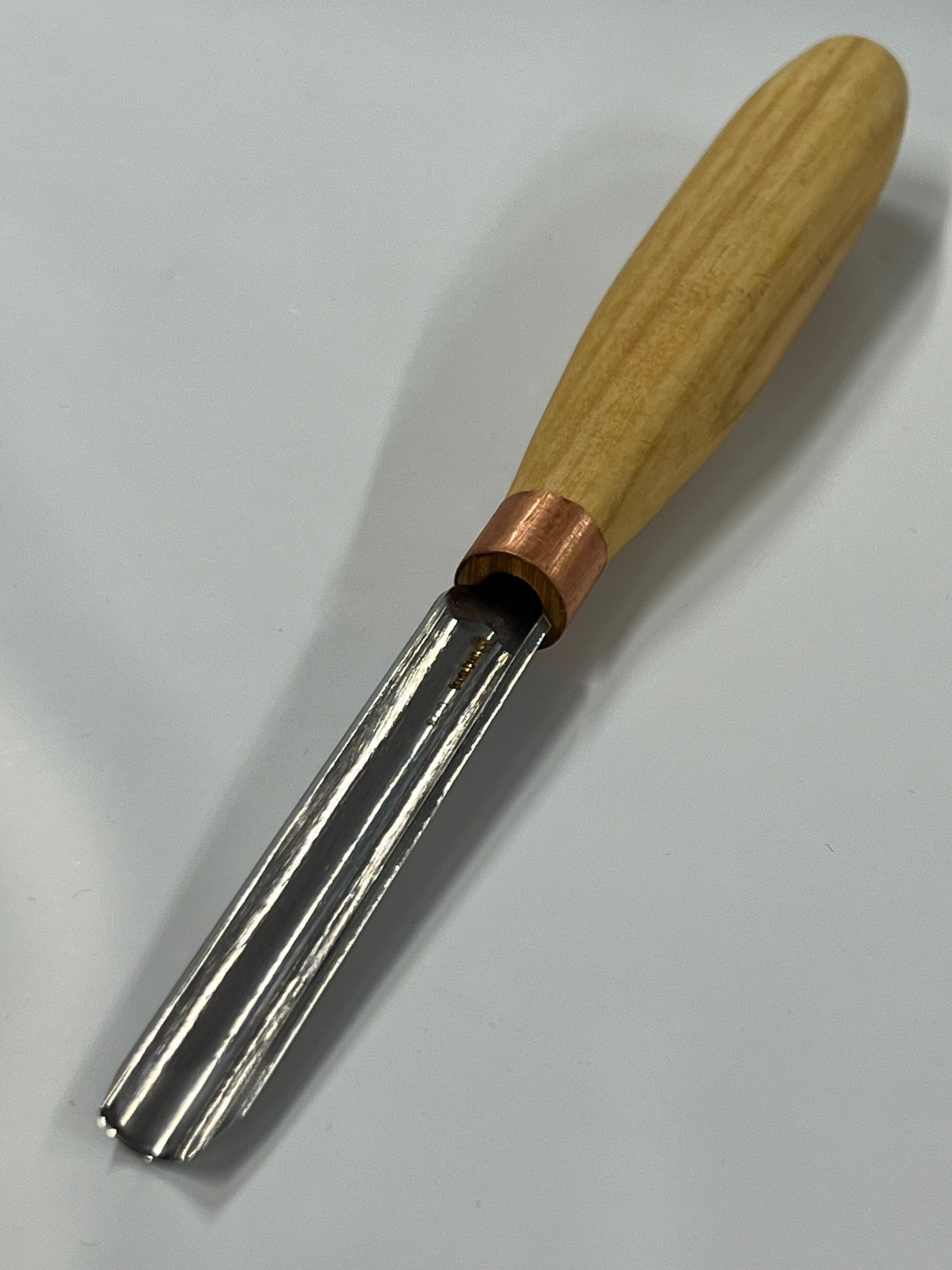 Wood carving iron 80x10mm straight rounded chisel K9/10