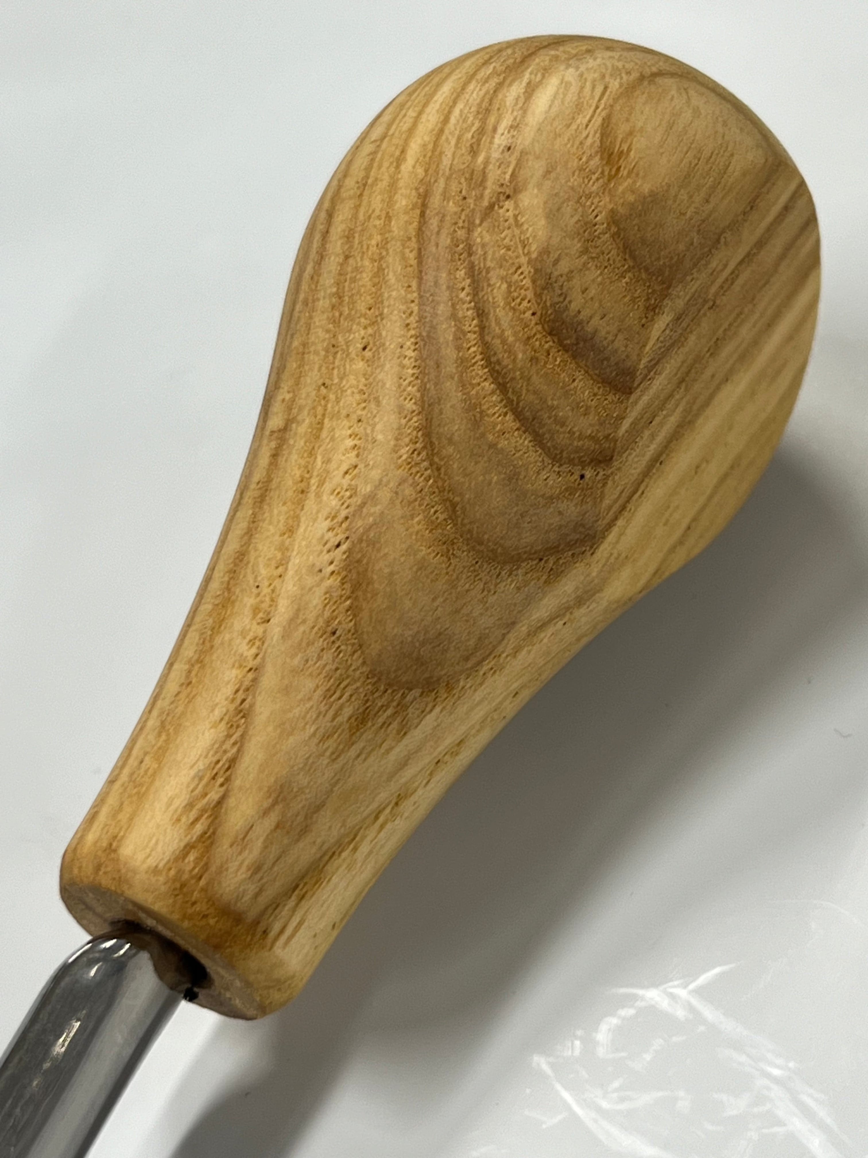 Wood carving iron 75x10mm straight rounded chisel P9/10 w/ball handle