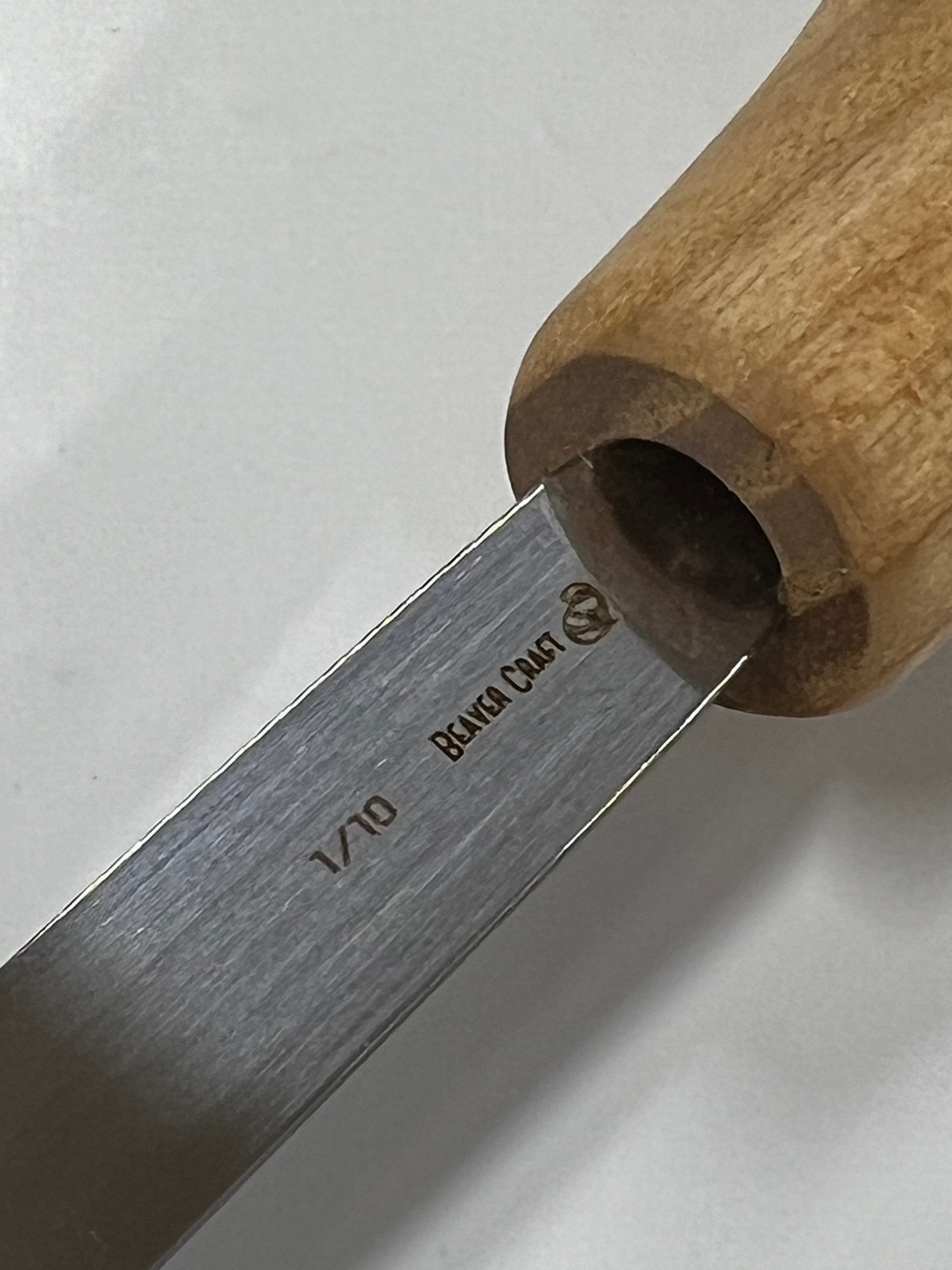 Wood carving iron 75x10mm straight flat chisel P1/10 w/ball handle
