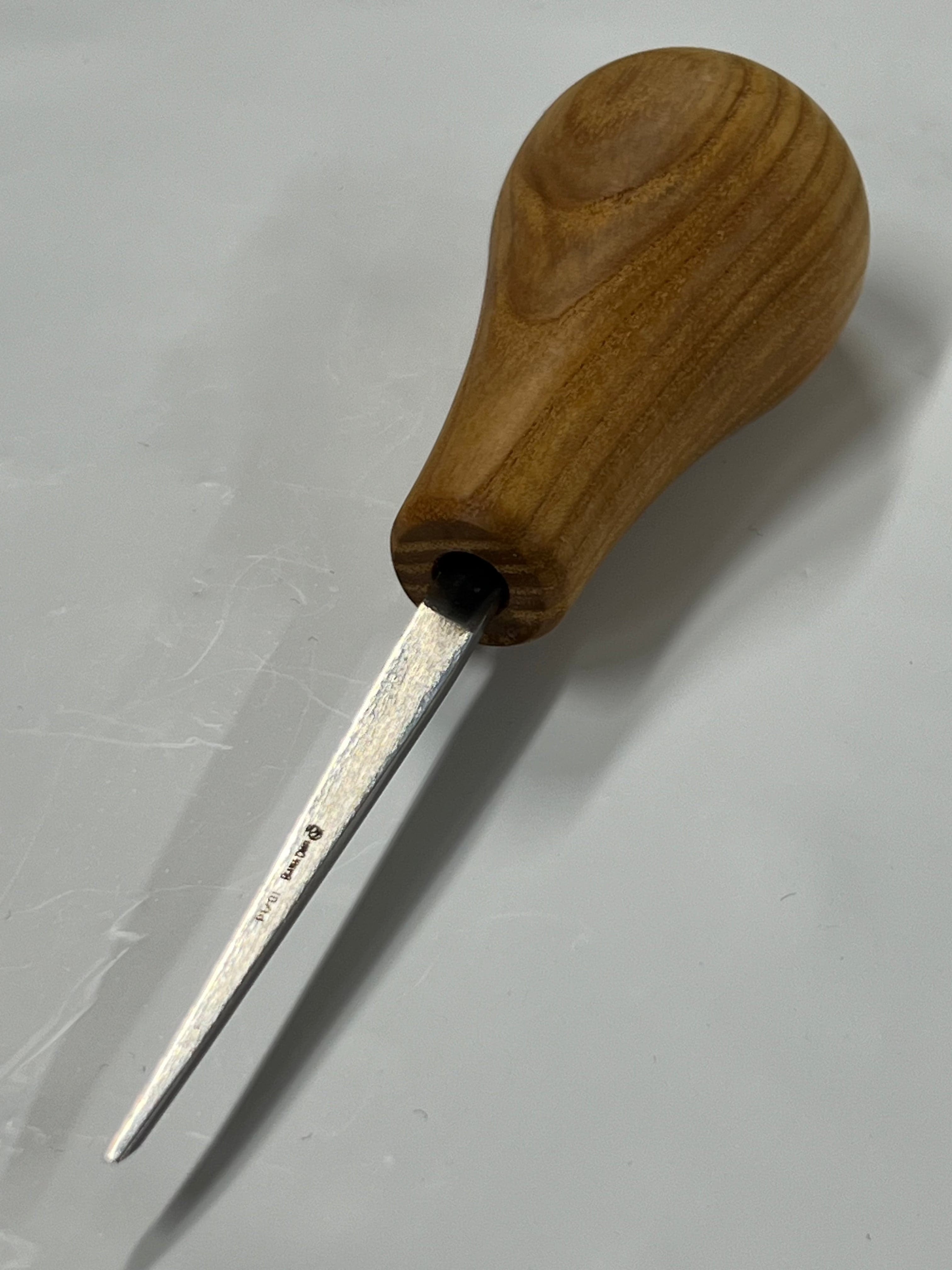 Wood carving iron 75x1mm straight flat chisel P1/01 w/ball handle