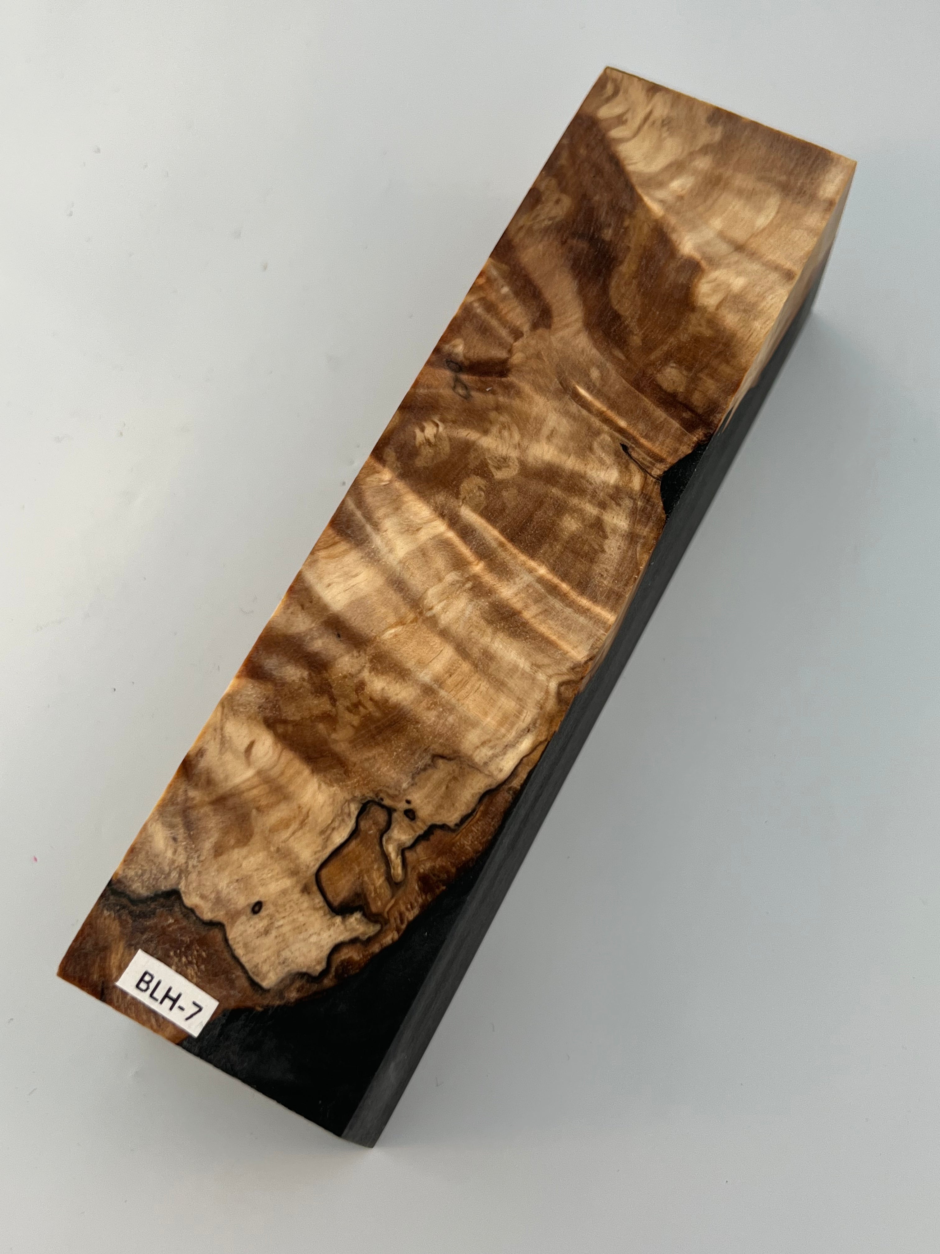 Stabilized shaft blank wood and green resin block B-72