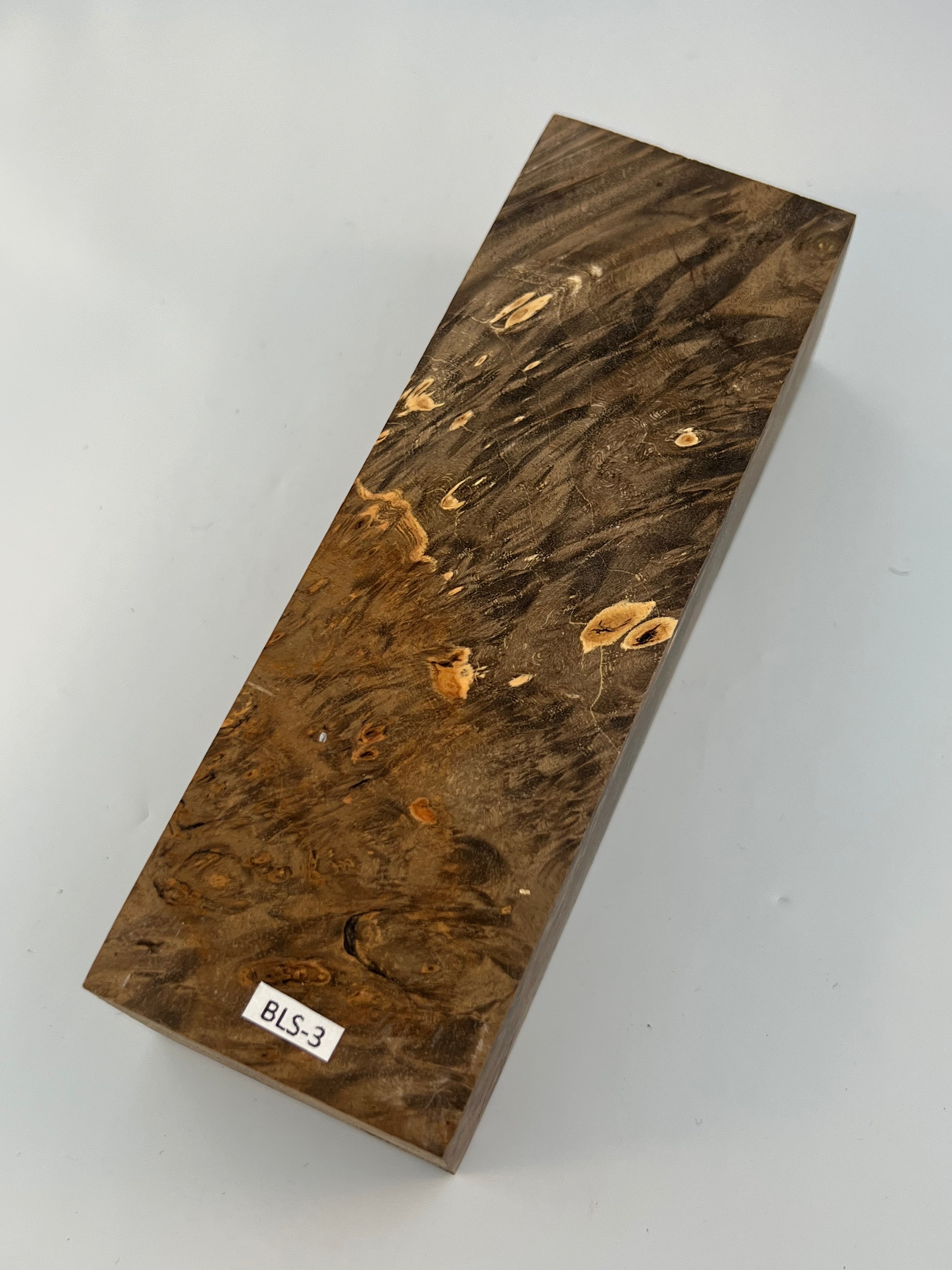 Stabilized shaft blank wood and green resin block B-72