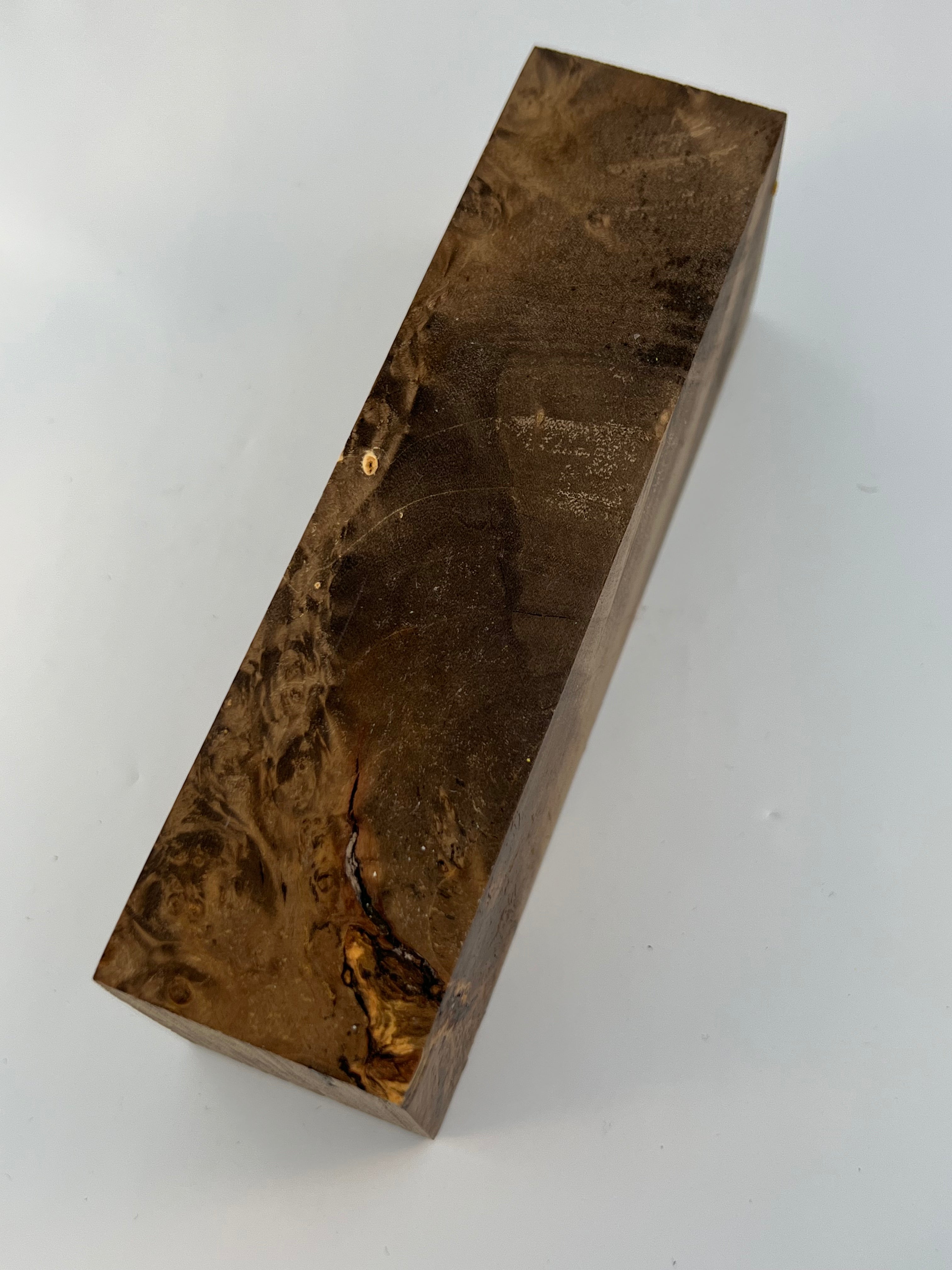 Stabilized shaft blank wood and green resin block B-72