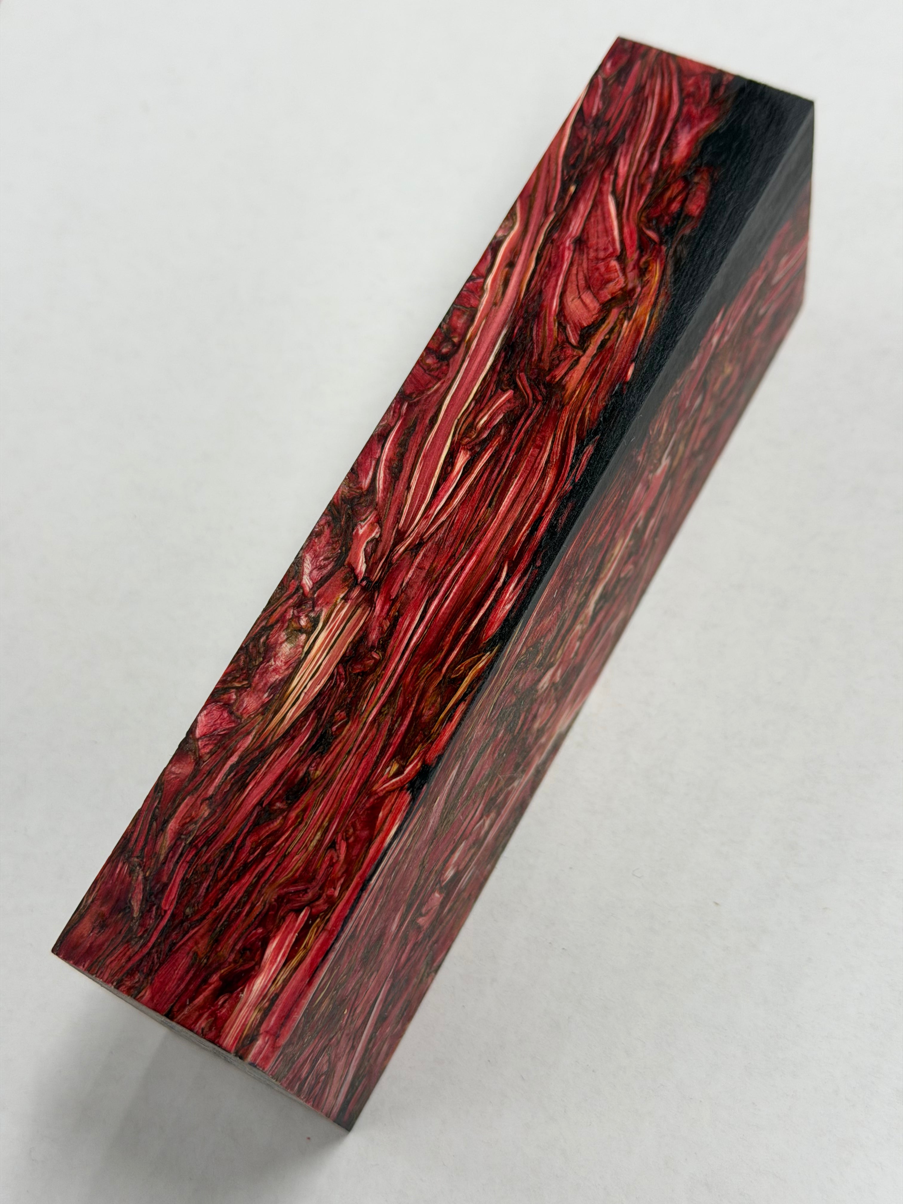 Stabilized shaft blank wood and green resin block B-72