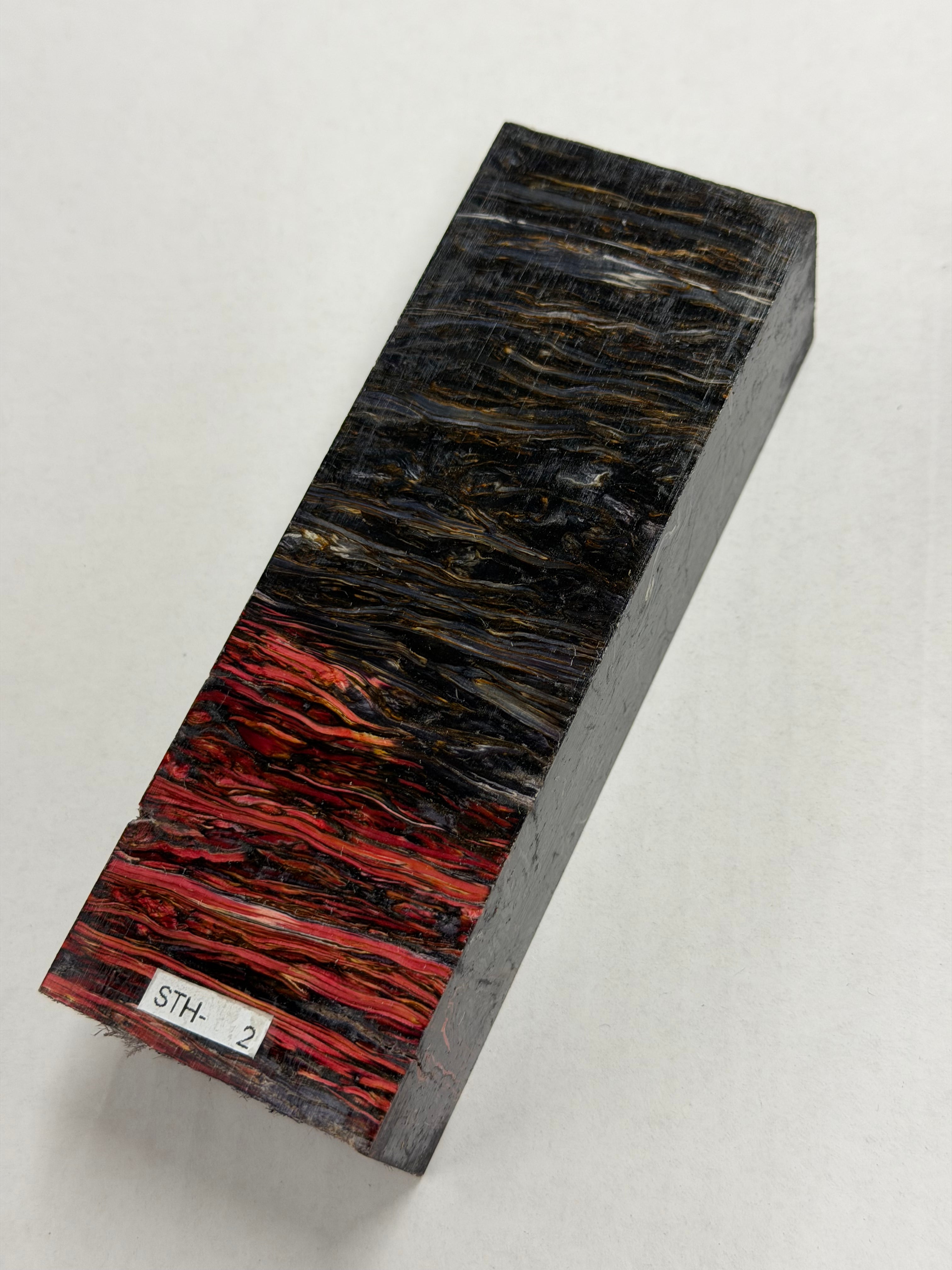 Stabilized shaft blank wood and green resin block B-72