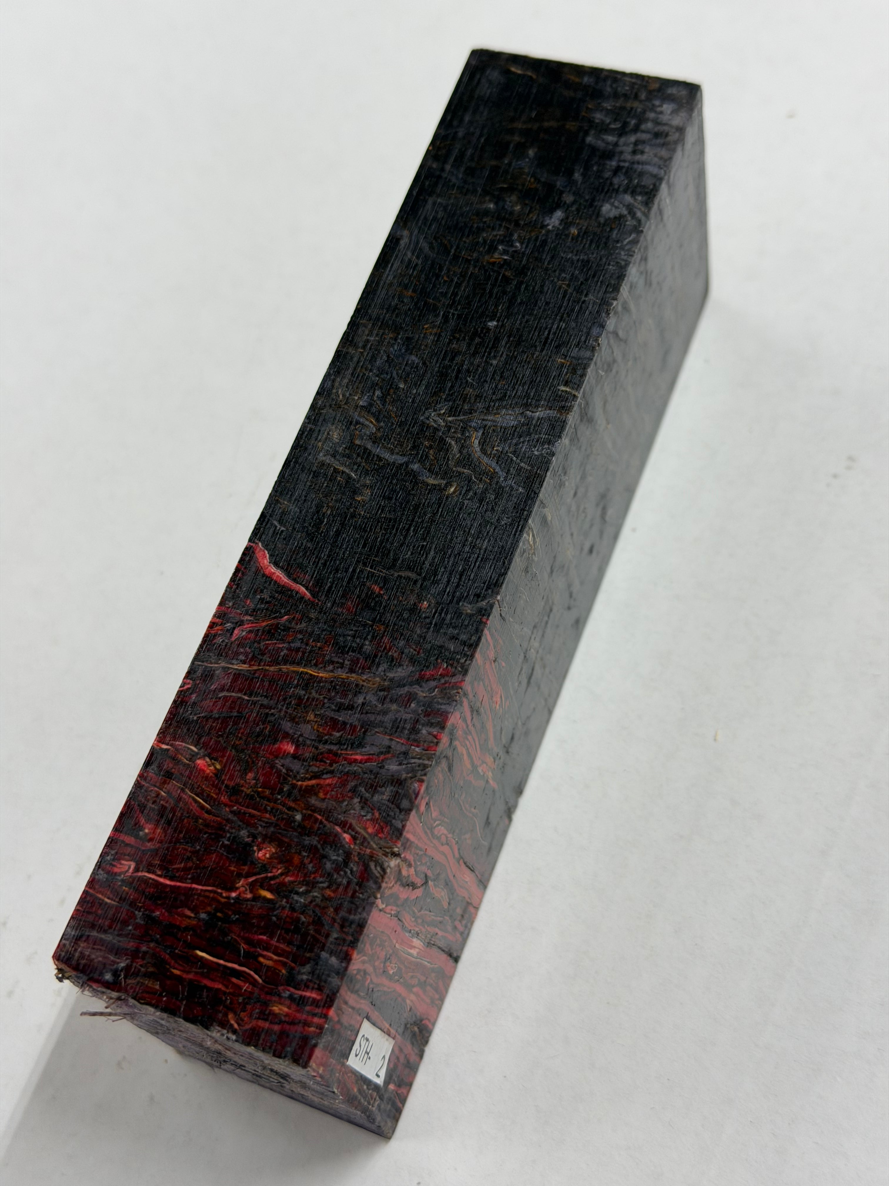 Stabilized shaft blank wood and green resin block B-72