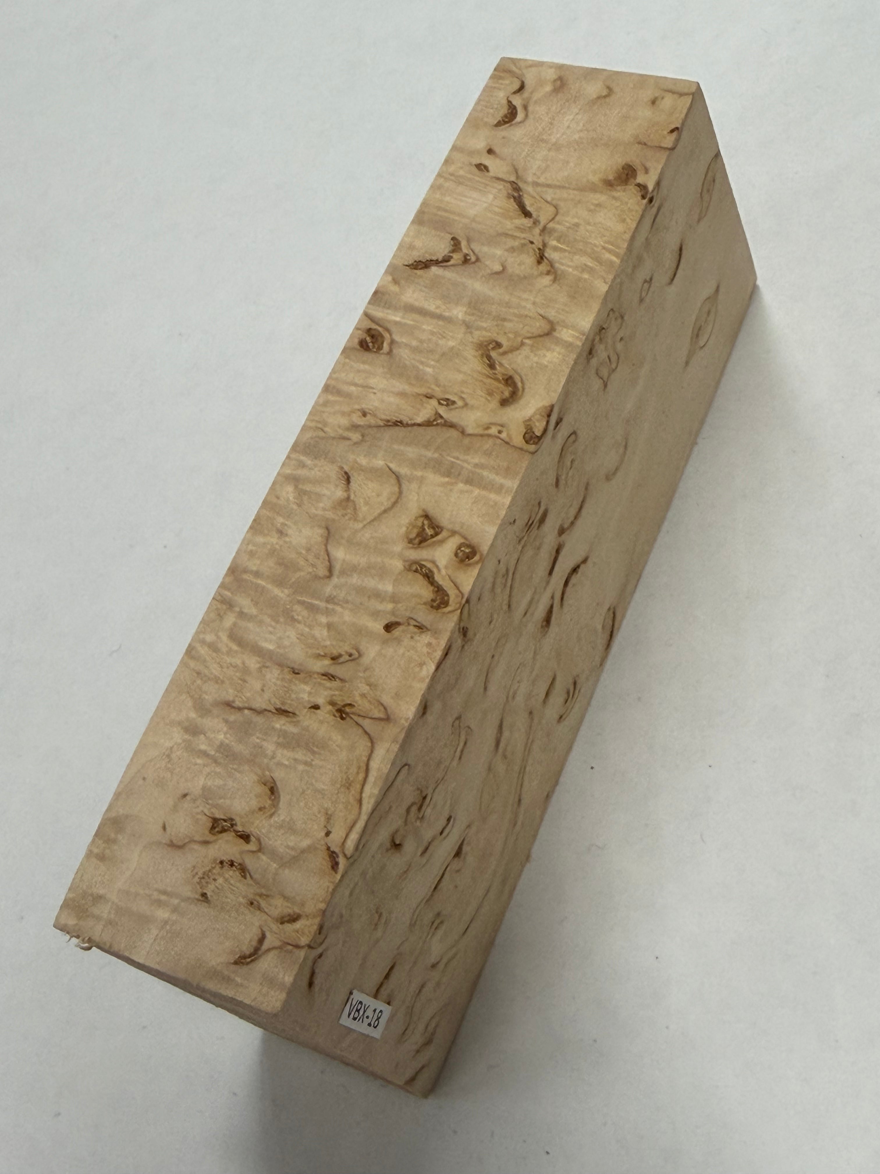 Valbjørk masur birch VBX-18; 27x45x120mm