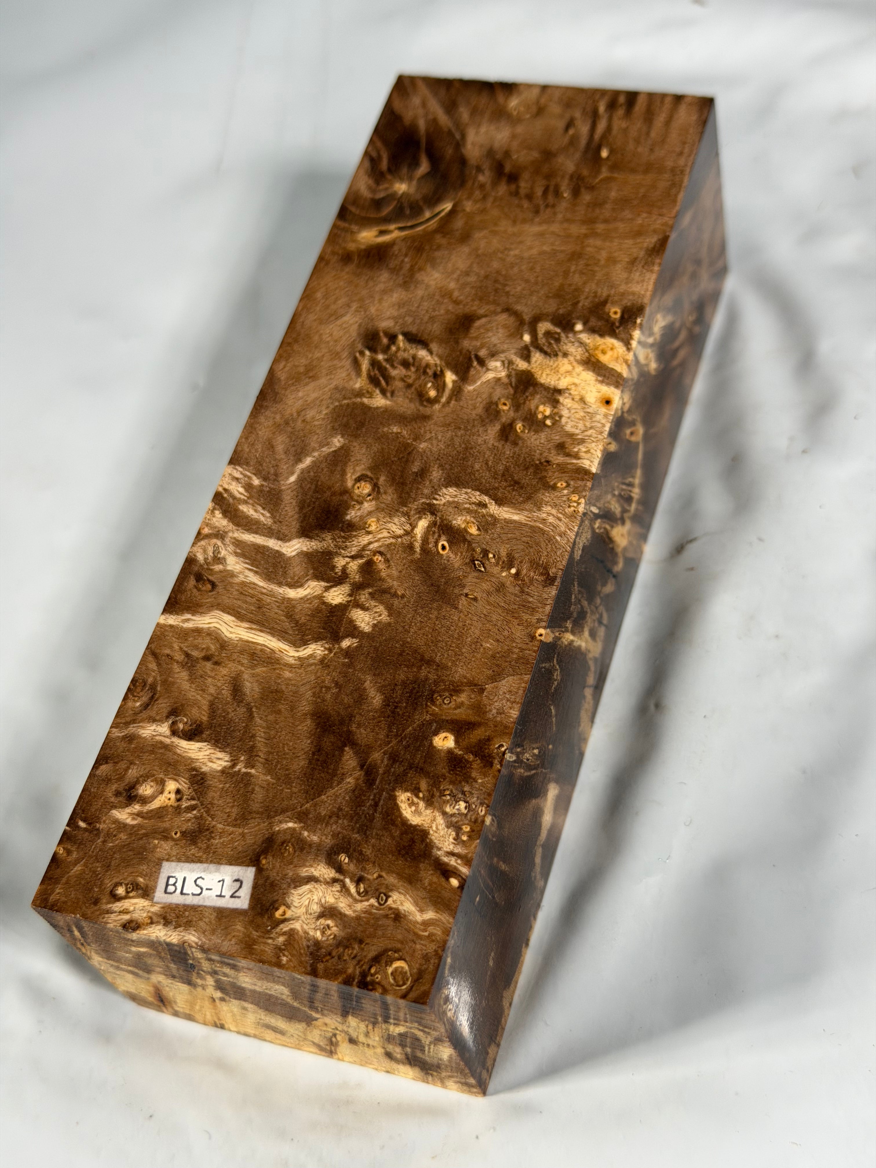 Stabilized shaft blank wood and green resin block B-72