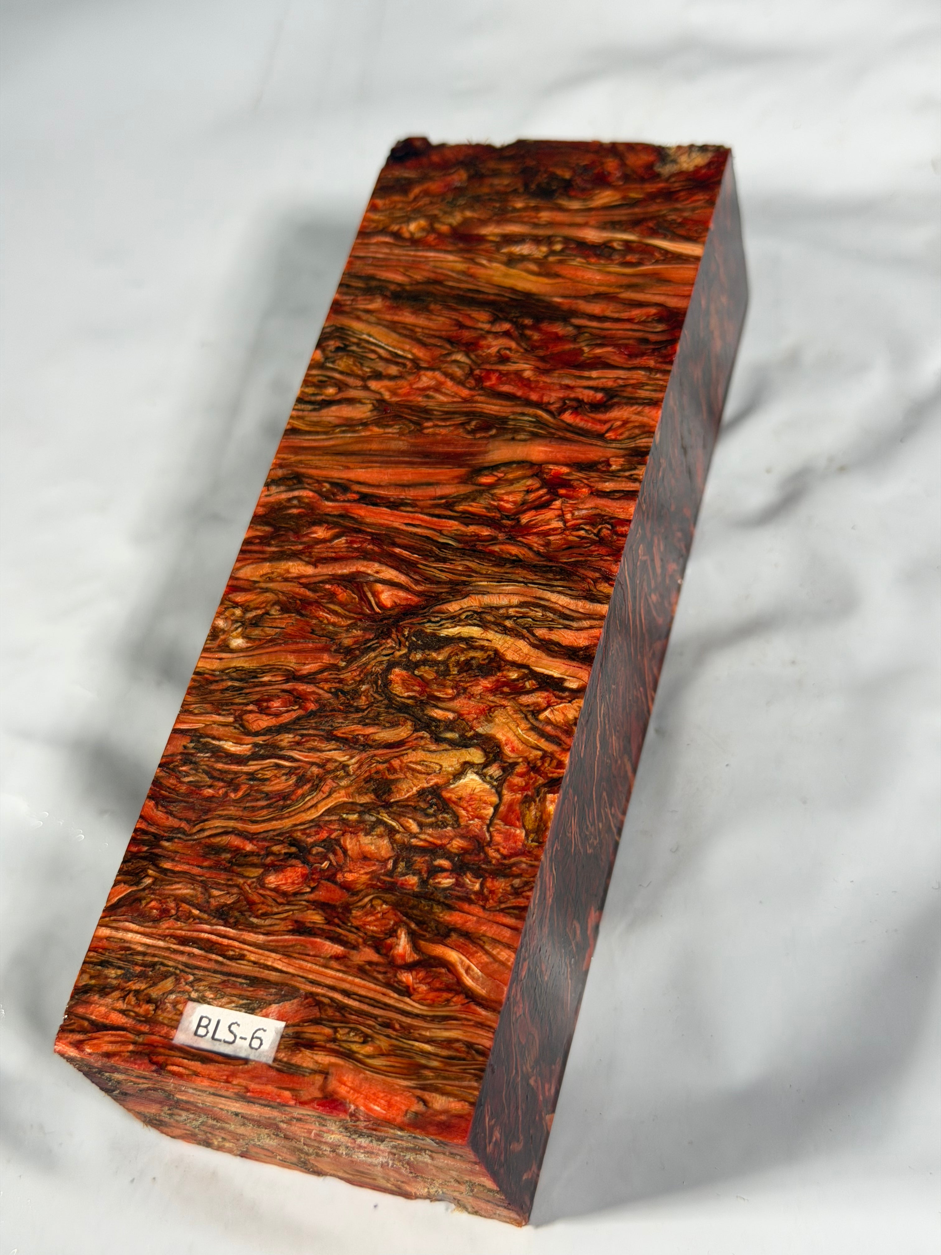 Stabilized shaft blank wood and green resin block B-72