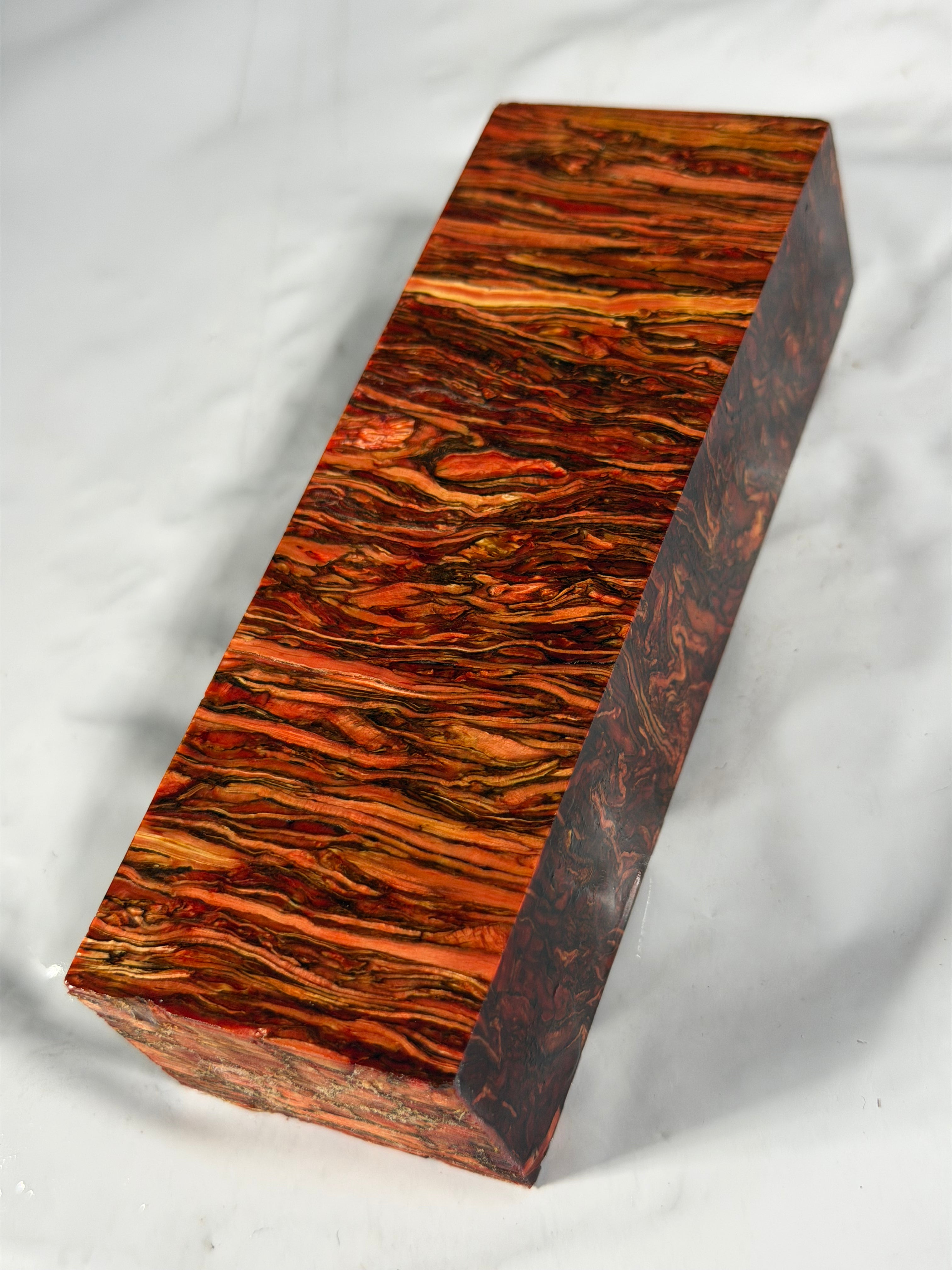 Stabilized shaft blank wood and green resin block B-72