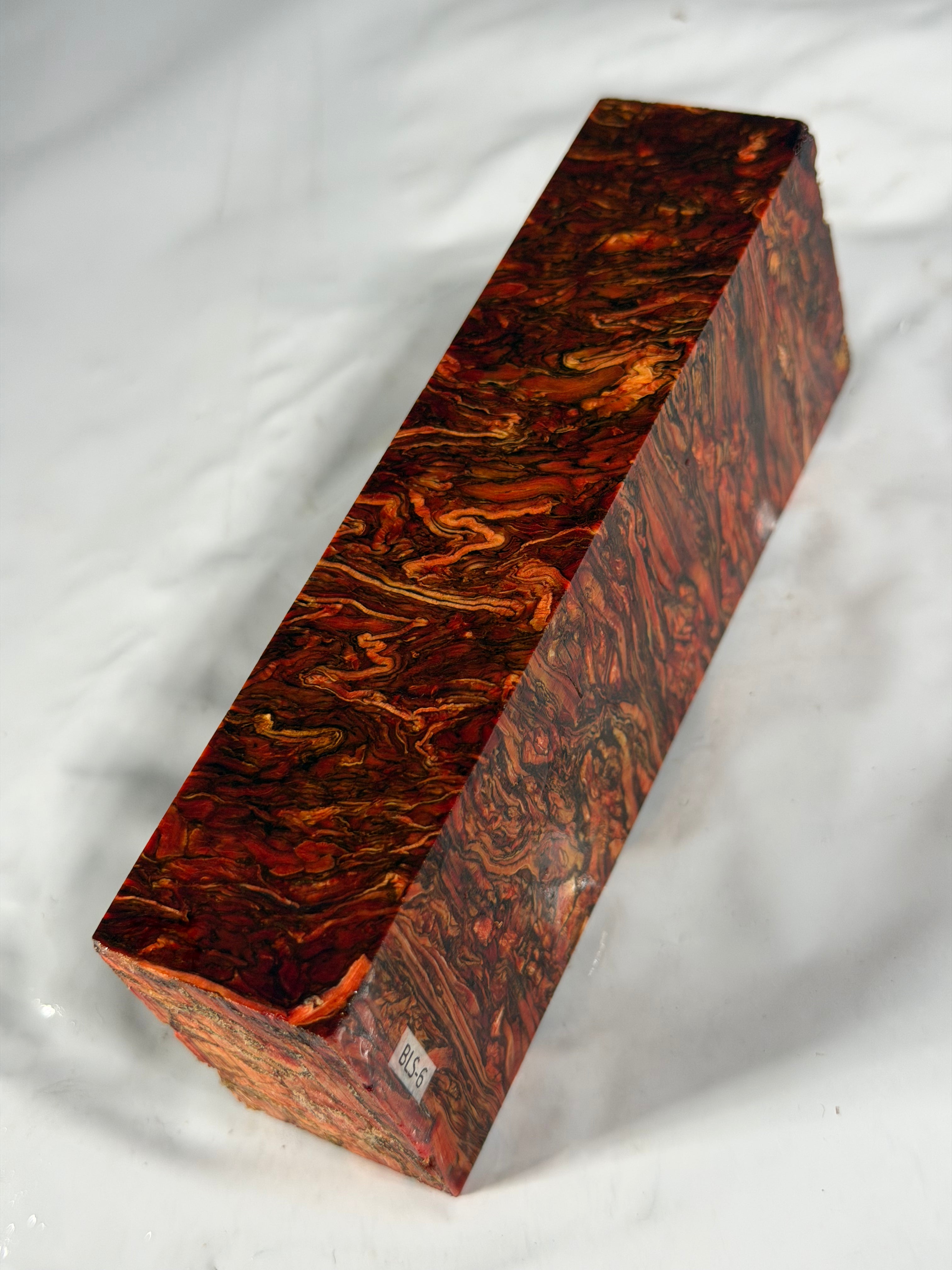 Stabilized shaft blank wood and green resin block B-72