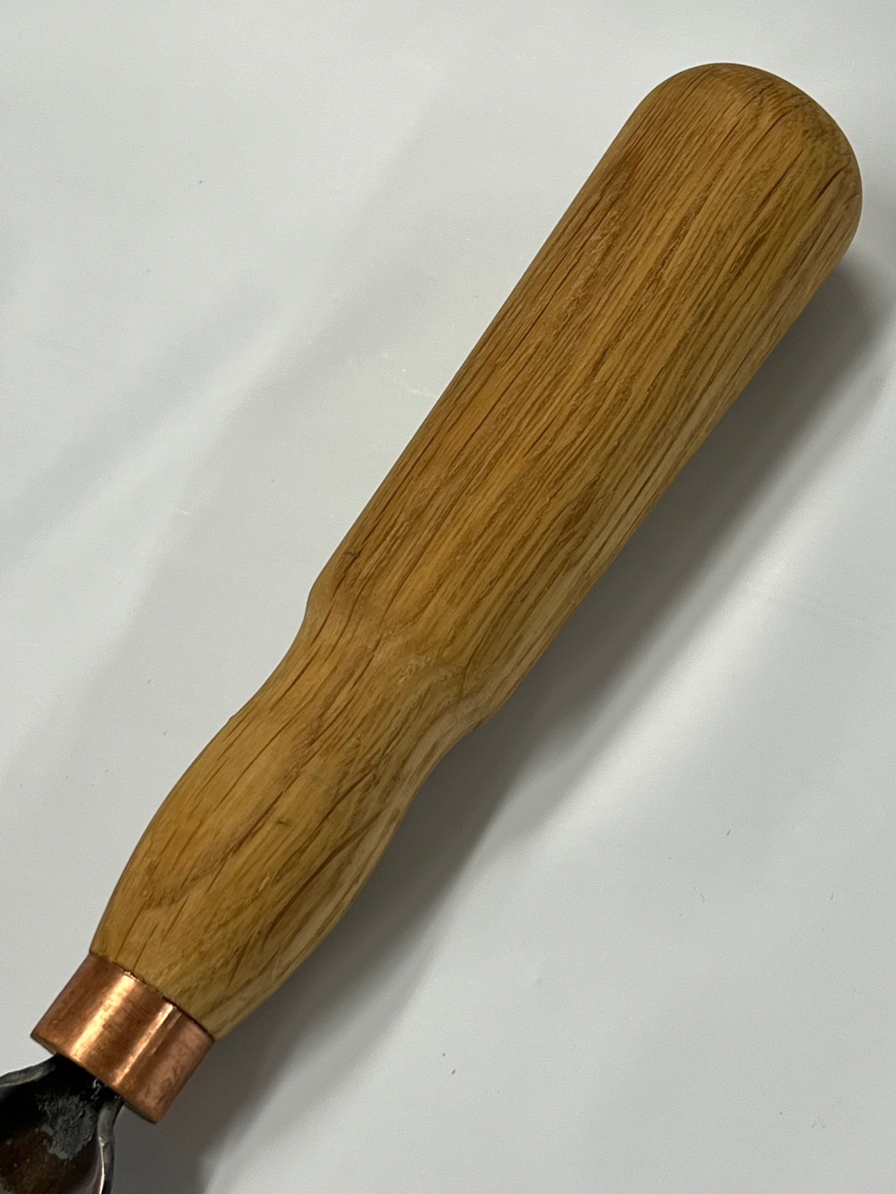 Wood carving iron 130x22mm bent hollowing iron