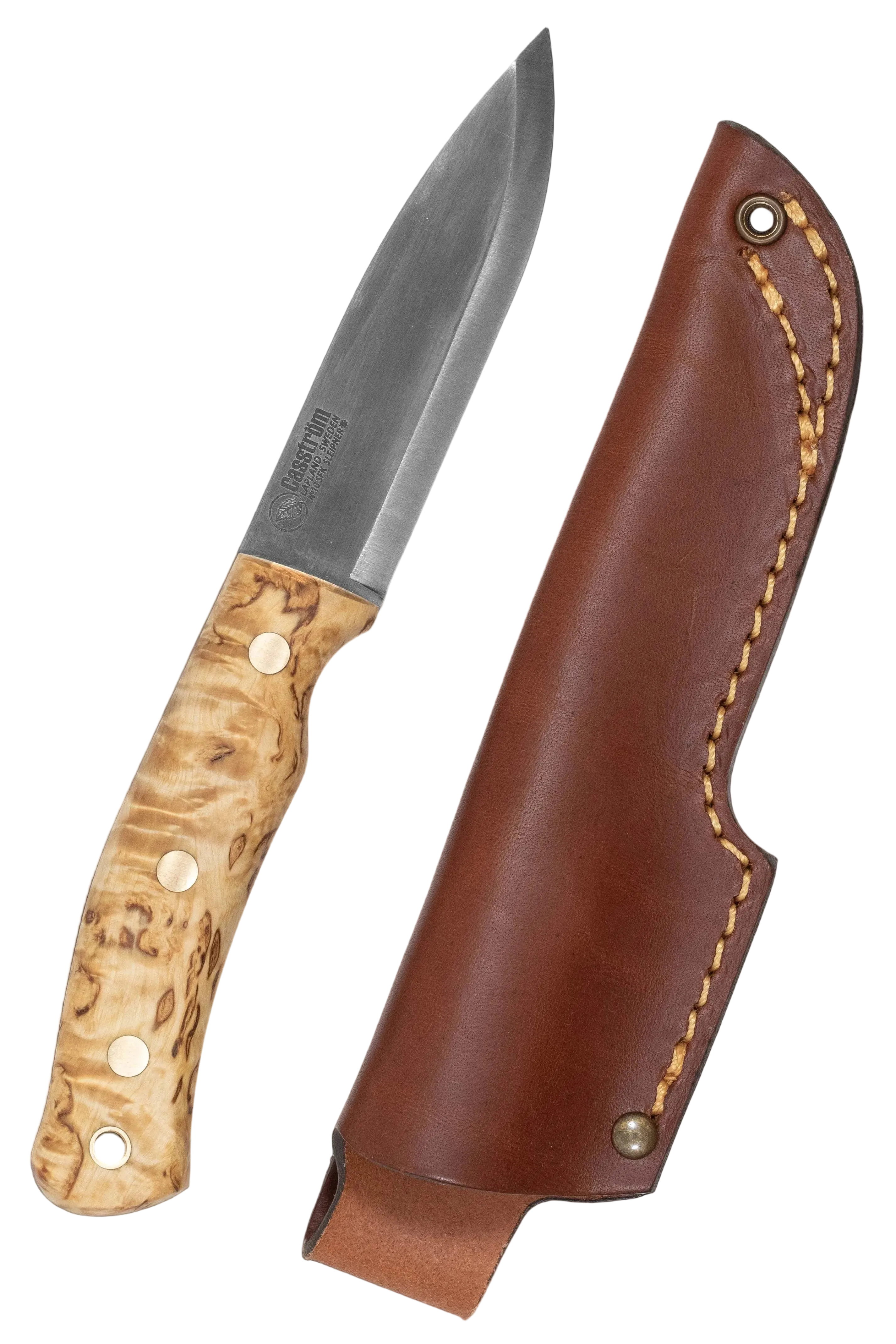 Casstrom No. 10 SFK Knife with leather sheath and leather lanyard