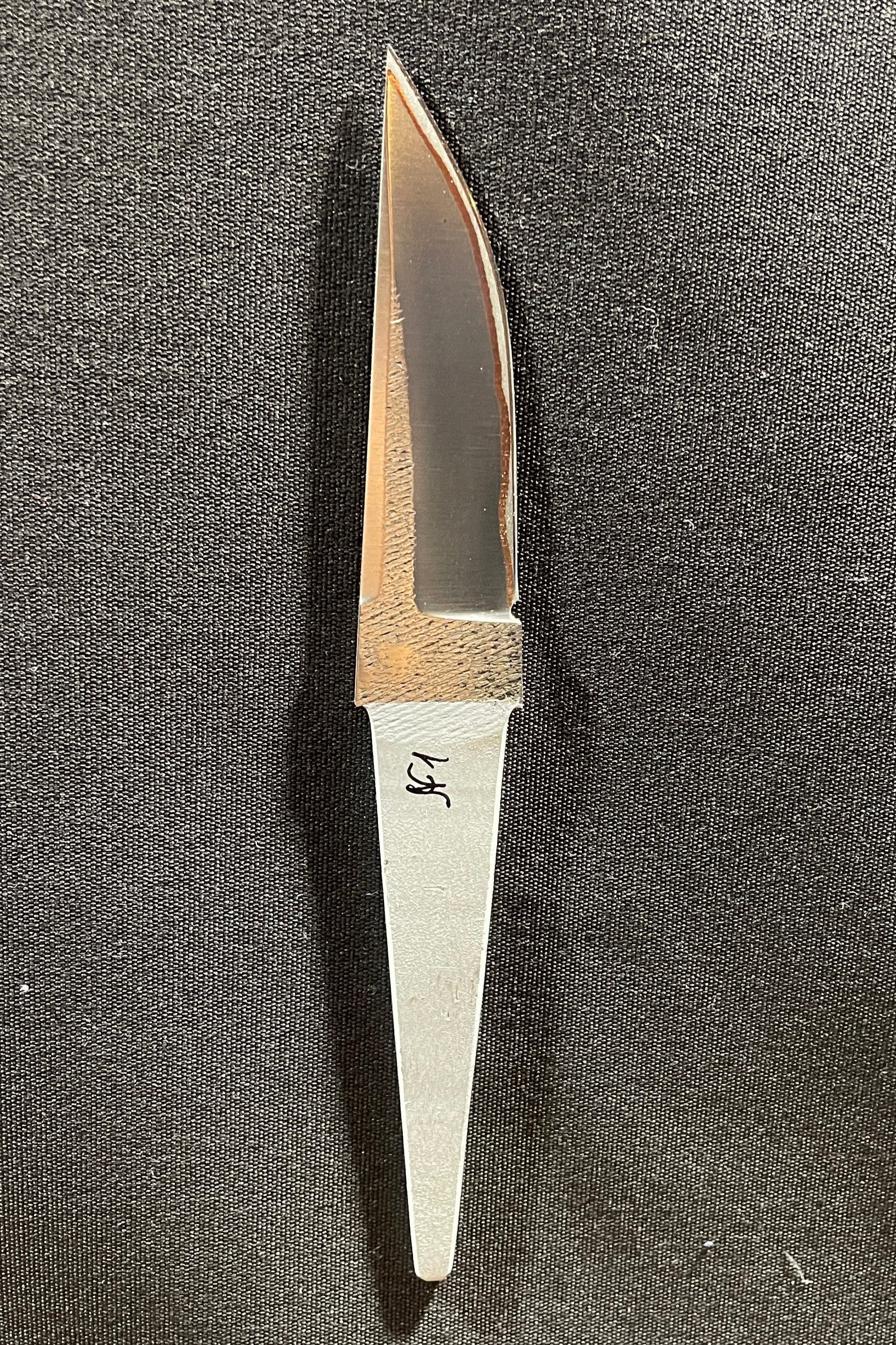 Hand-forged laminated knife blade - Copper San Mai - Vladyslav Chulan VCSM No. 1