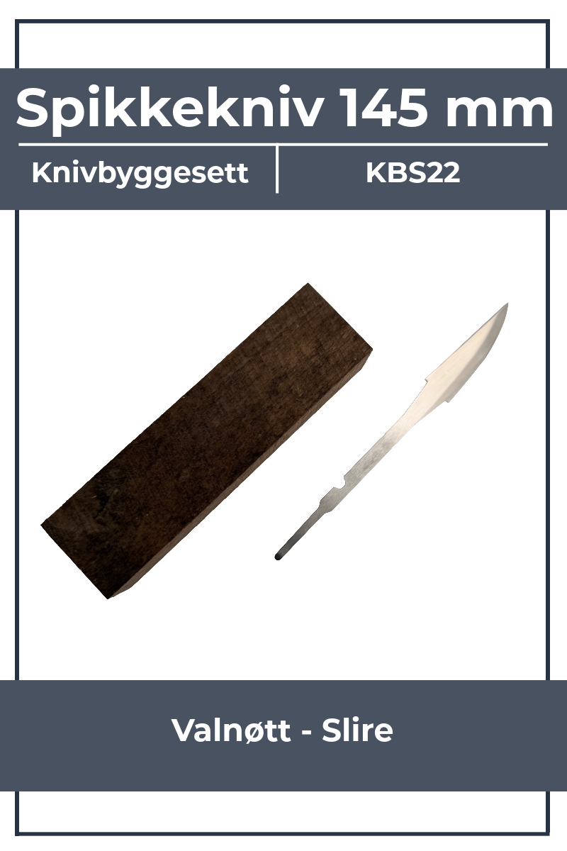 Knivbyggesett KBS22- Mora 120 og valnøtt