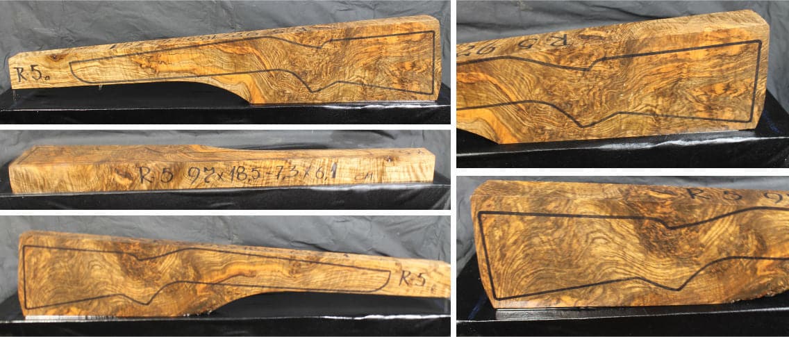 Rifle Stock Blank Turkish Walnut Grade 5 R5