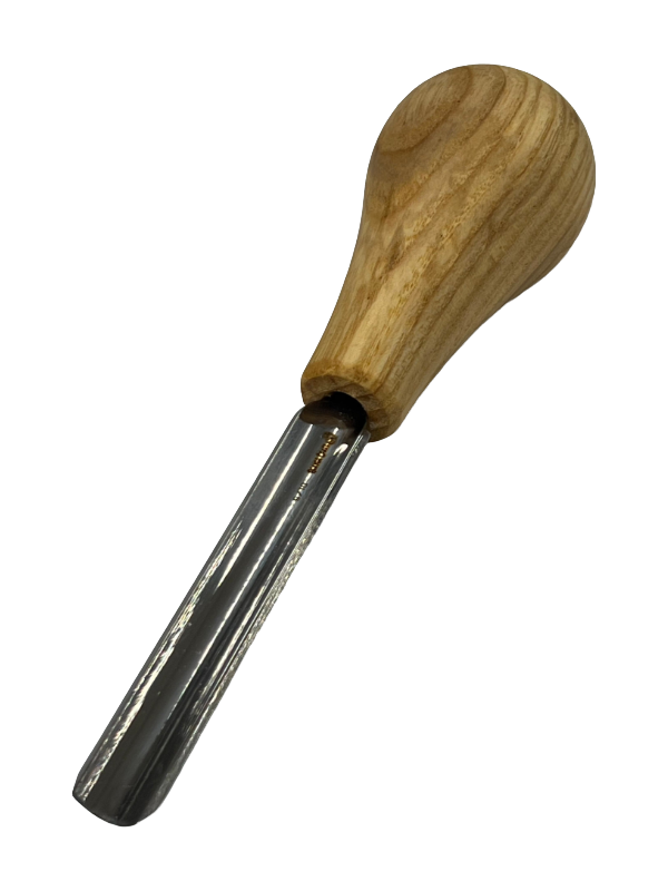 Wood carving iron 75x10mm straight rounded chisel P9/10 w/ball handle