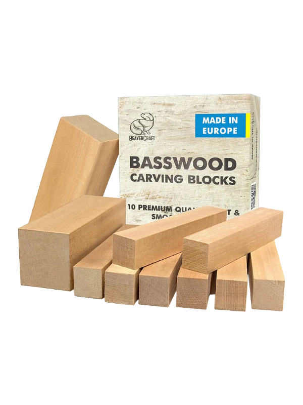 Basswood wood carving blanks 10-pack